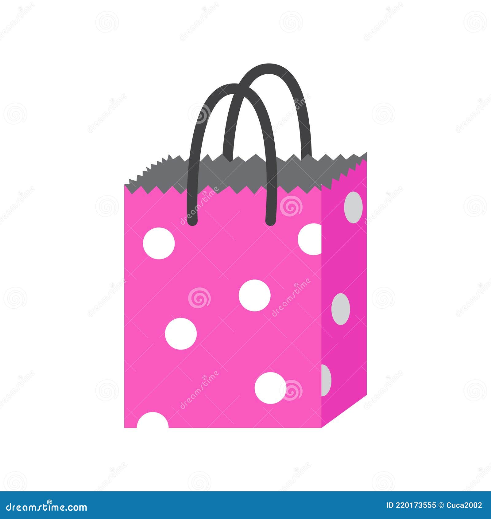 Vet wagon Ooit Pink Paper Bag for Gift or Shopping, Vector Illustration. Colorful Bag  Design with White Dots Stock Vector - Illustration of style, mockup:  220173555