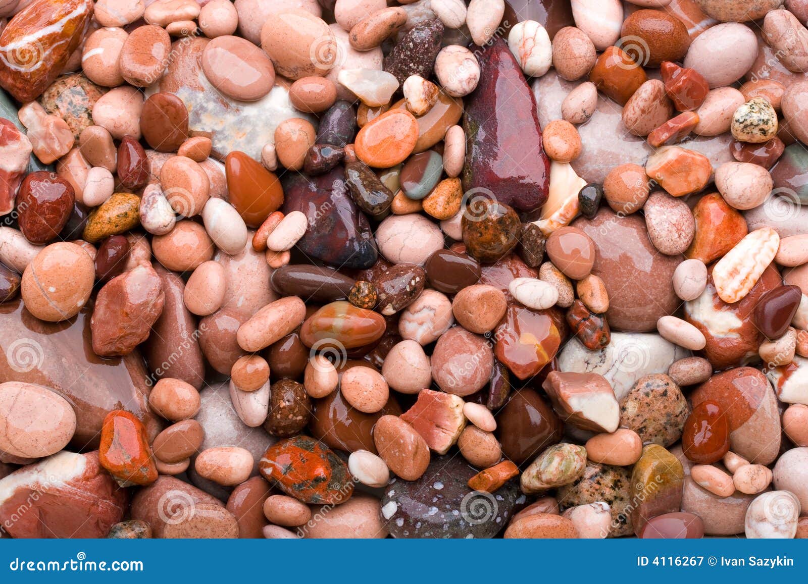 Pink pebbles. stock image. Image of harmony, barred, brown 4116267
