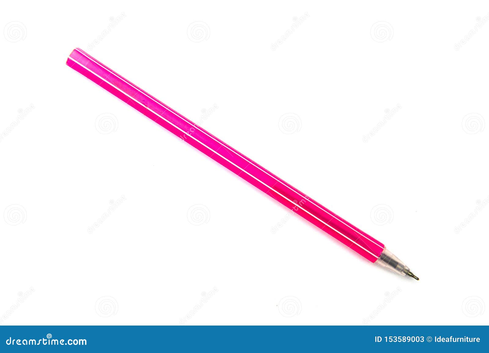 Pink Pen Isolated on White Background Stock Image Image of colorful