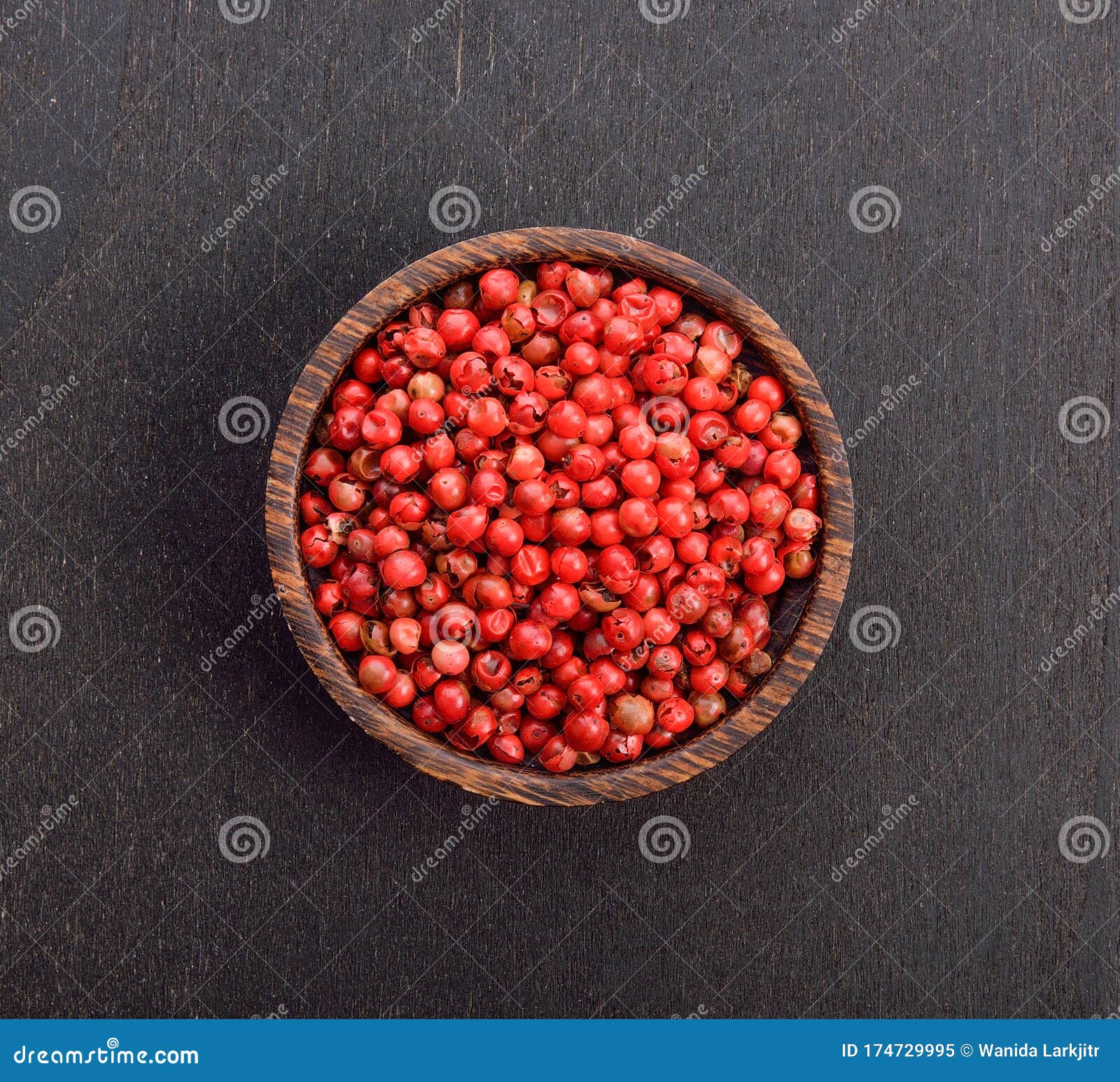 Pink Peppercorn on Black Background Stock Image Image of corns