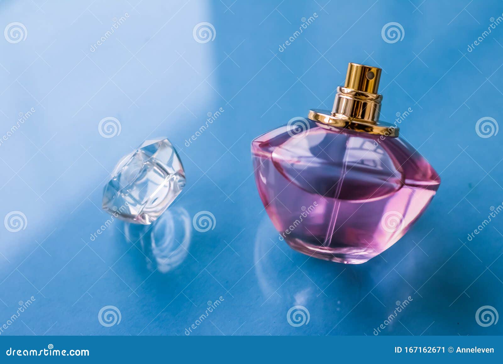 Perfumery, Spa And Branding Concept - Pink Perfume Bottle On Glossy  Background, Sweet Floral Scent, Glamour Fragrance And Eau De Parfum As  Holiday Gift And Luxury Beauty Cosmetics Brand Design Stock Photo