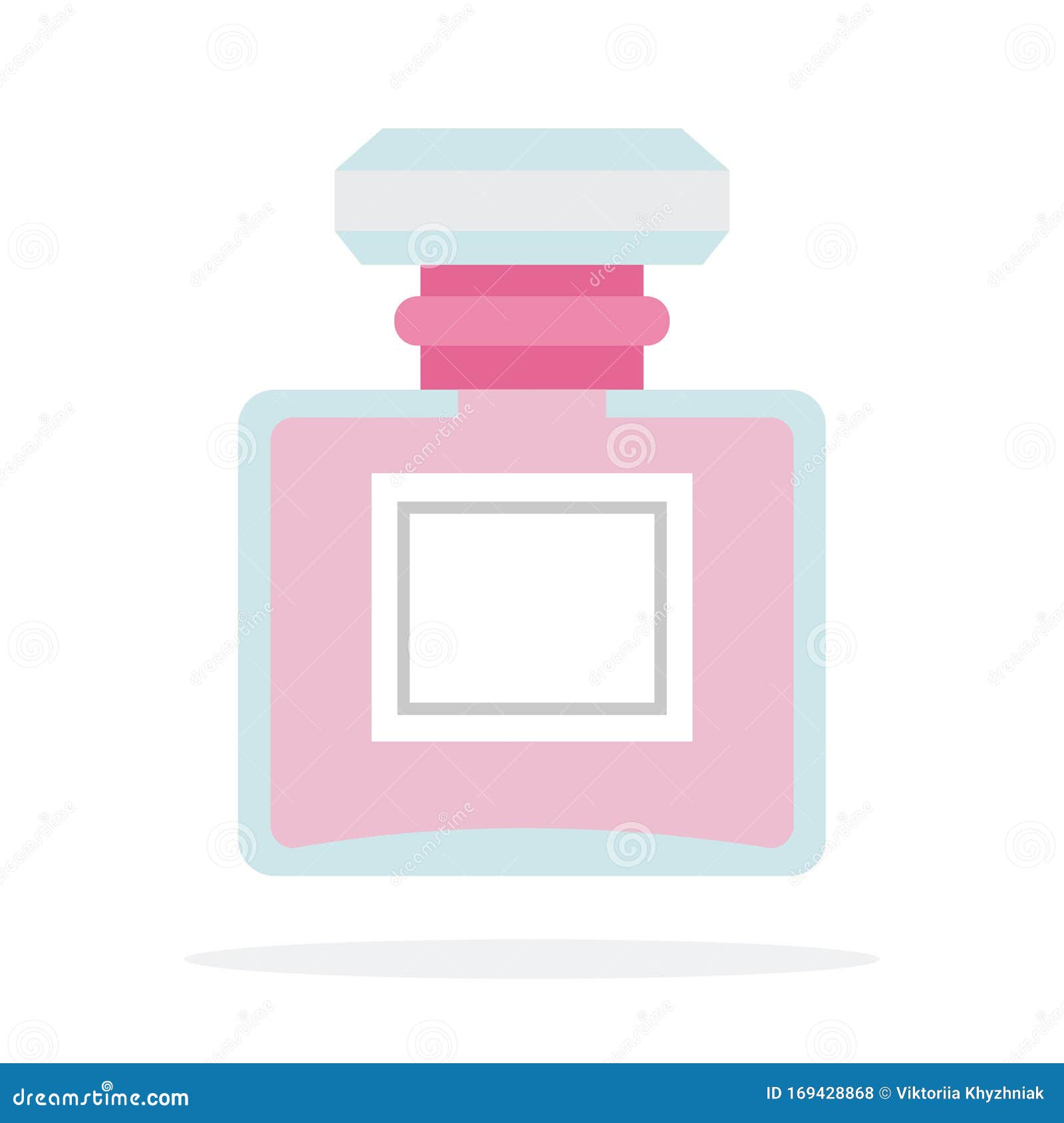 Pink Perfume Vector Flat Material Design Isolated Object on White ...