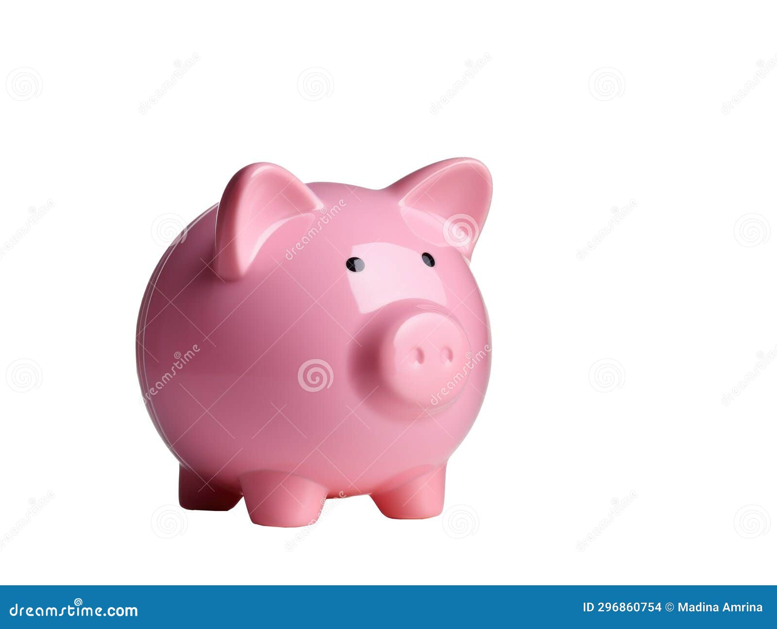 Pink Pig on a White Background. Piggy Bank Stock Photo - Image of ...