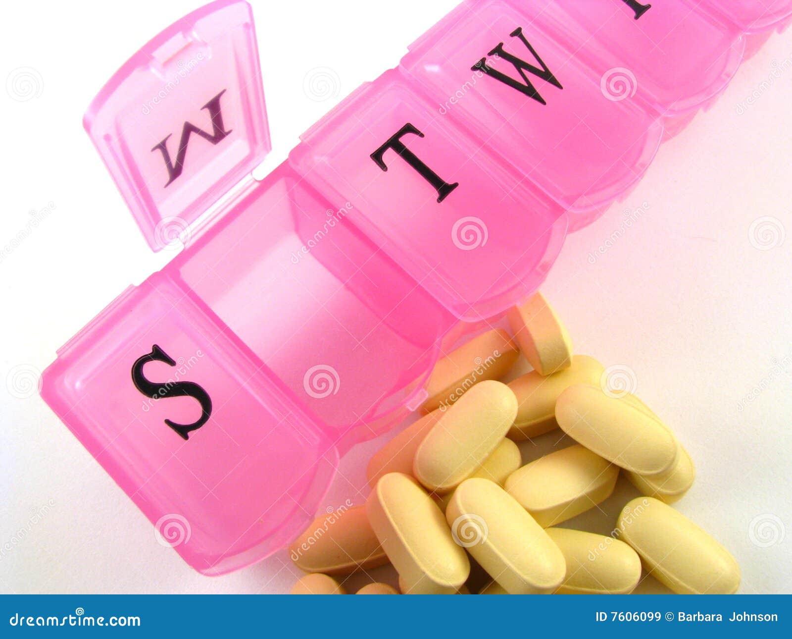 Pink Pill Box stock image. Image of weekly, medicine, pink 7606099