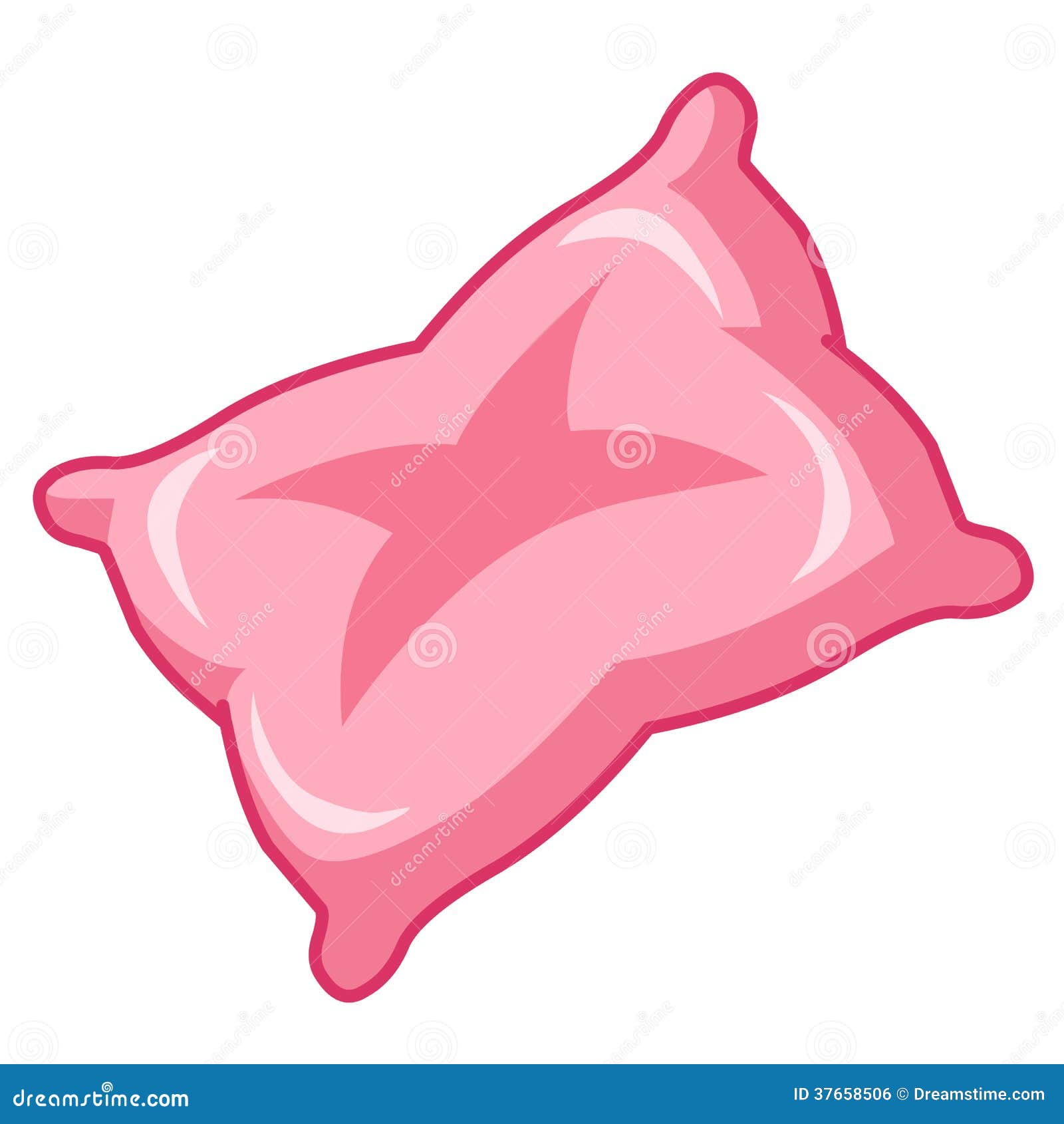 Pink Pillow Isolated Illustration Stock Vector Illustration of over