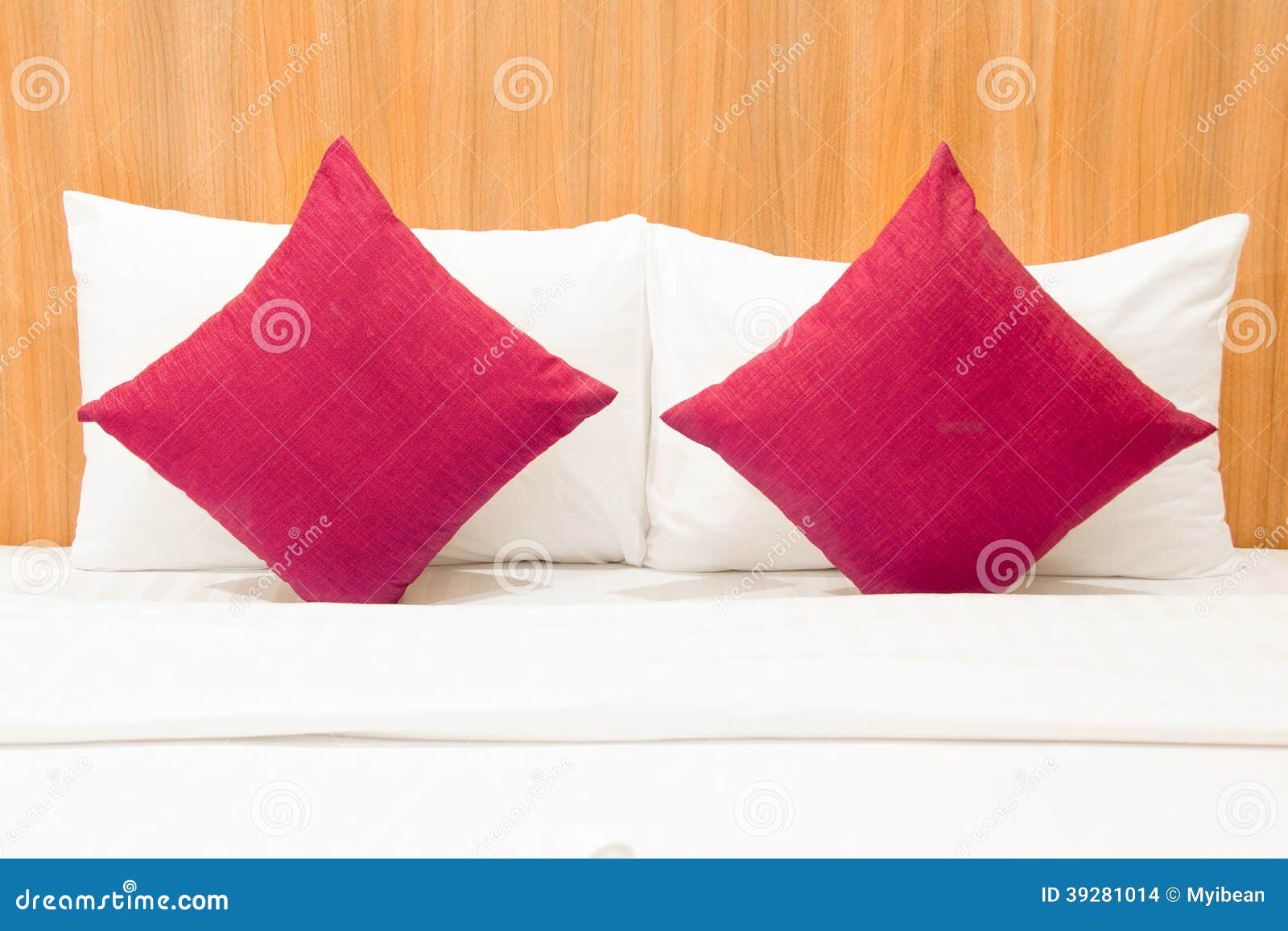 Pink pillows on the bed stock photo. Image of bedroom 39281014