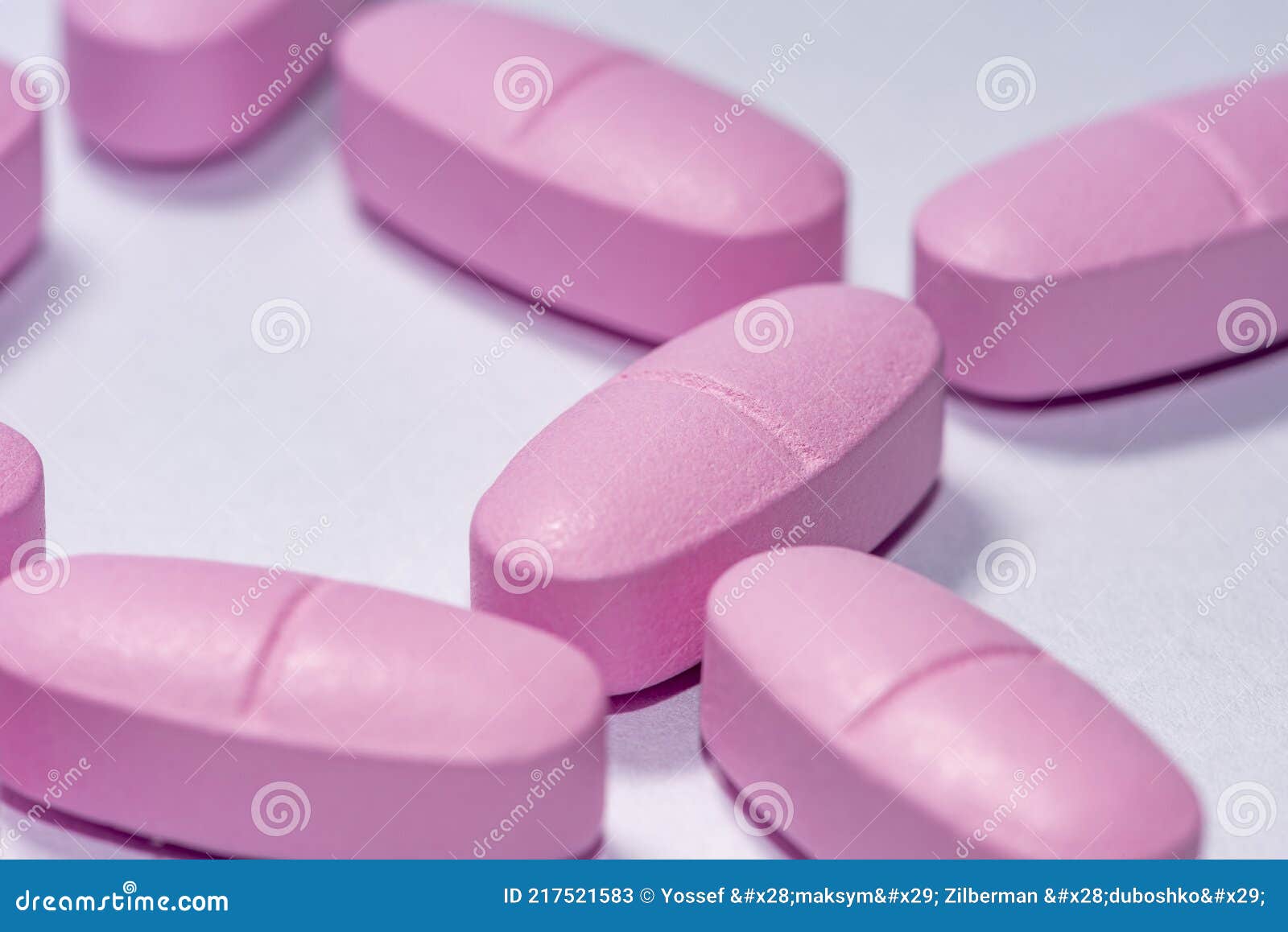 Pink Pills Isolated on a White Background Stock Image Image of