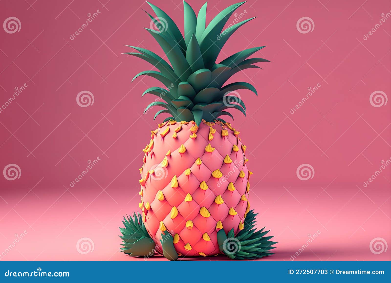 Pink pineapple stock illustration. Illustration of bright 272507703