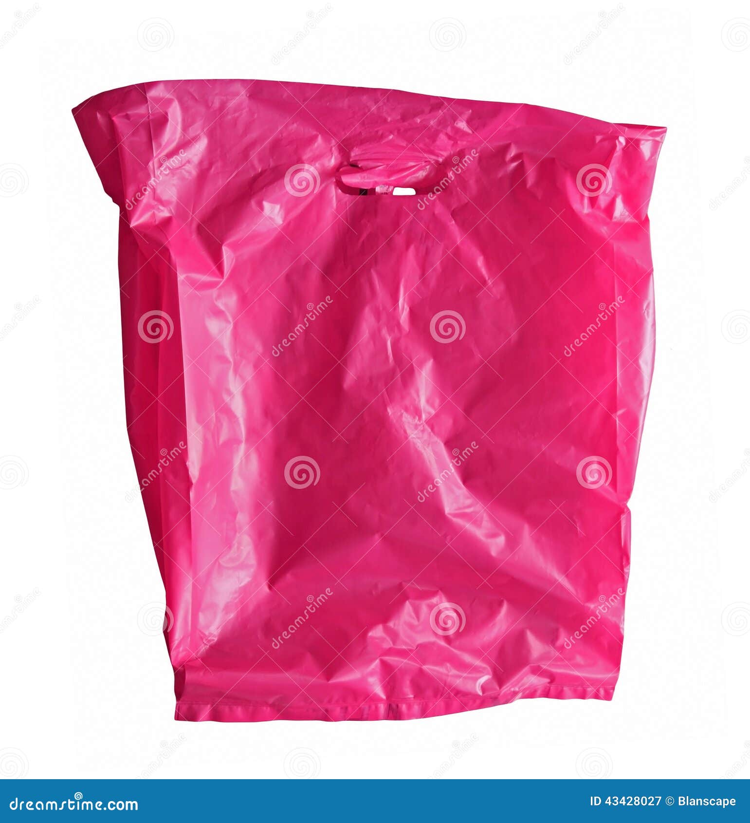 Pink Plastic Bag Isolated on White Stock Image Image of crushed, disposable 43428027