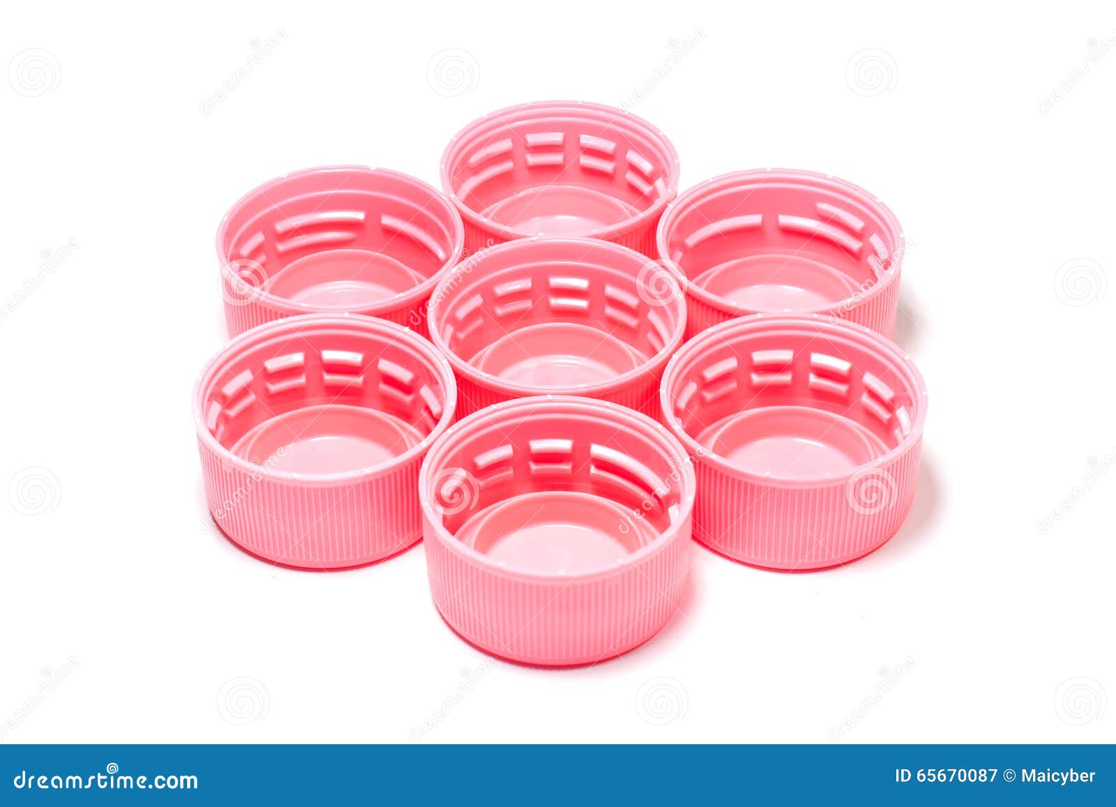 Pink plastic bottle caps stock image. Image of refreshment 65670087
