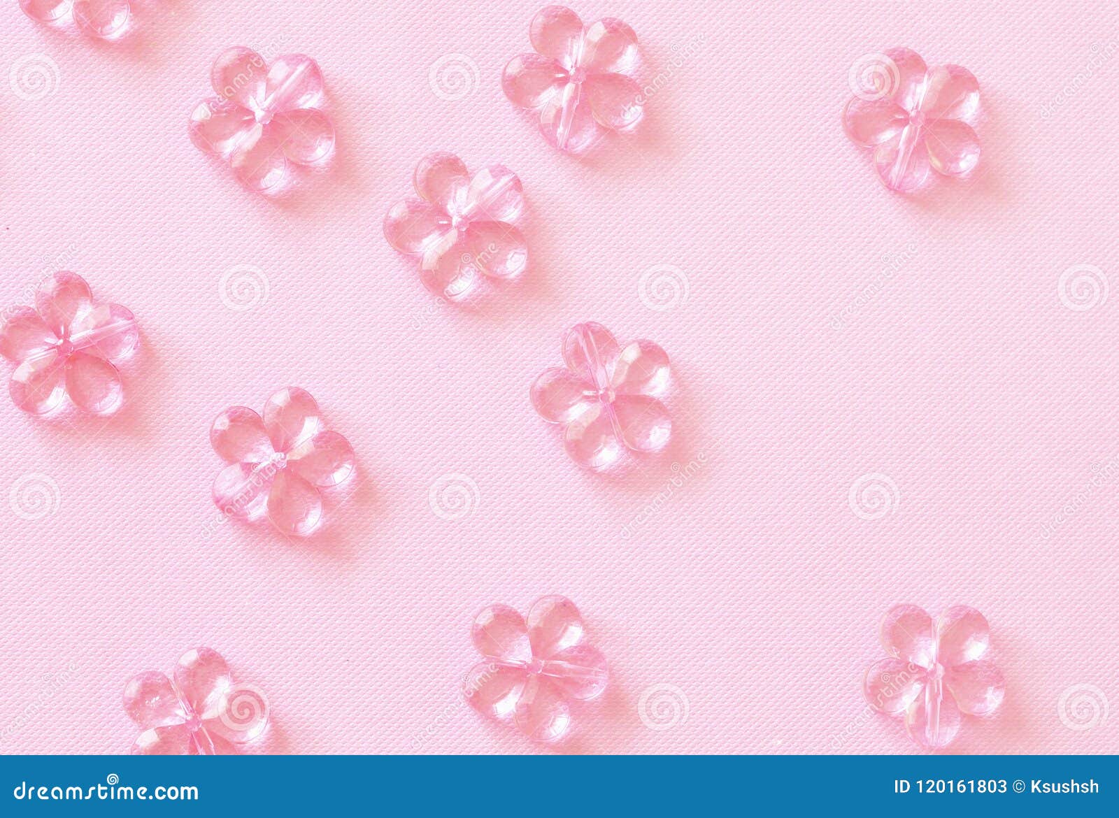 Pink Plastic Flowers on Paper Stock Image Image of light, texture 120161803