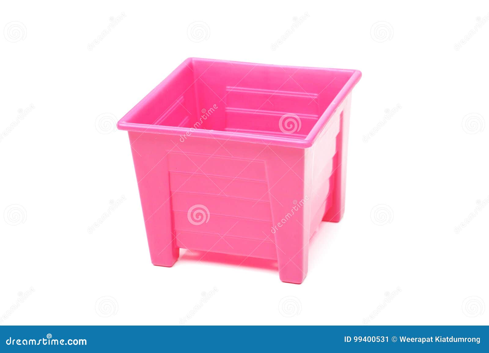 Pink plastic pot stock image. Image of object, rectangular 99400531