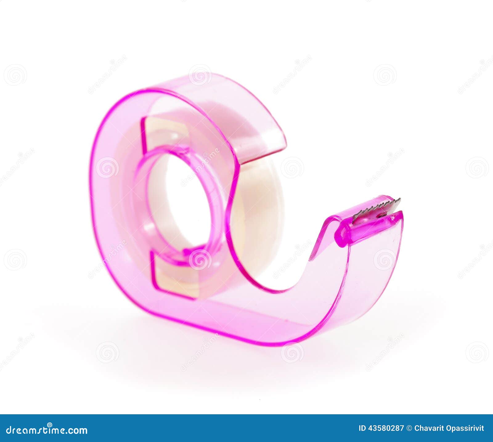Pink Plastic Tape Dispenser Stock Image Image of sticky, pink 43580287