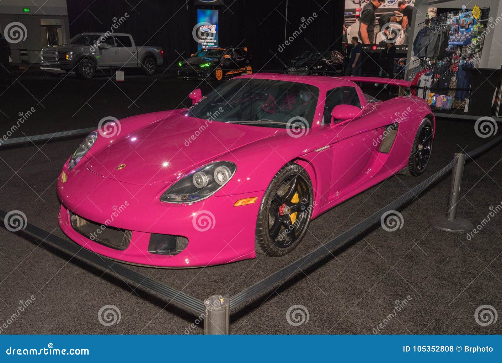 Pink Porsche Carrera GT on Display during LA Auto Show Editorial Stock  Photo - Image of display, energy: 105352808