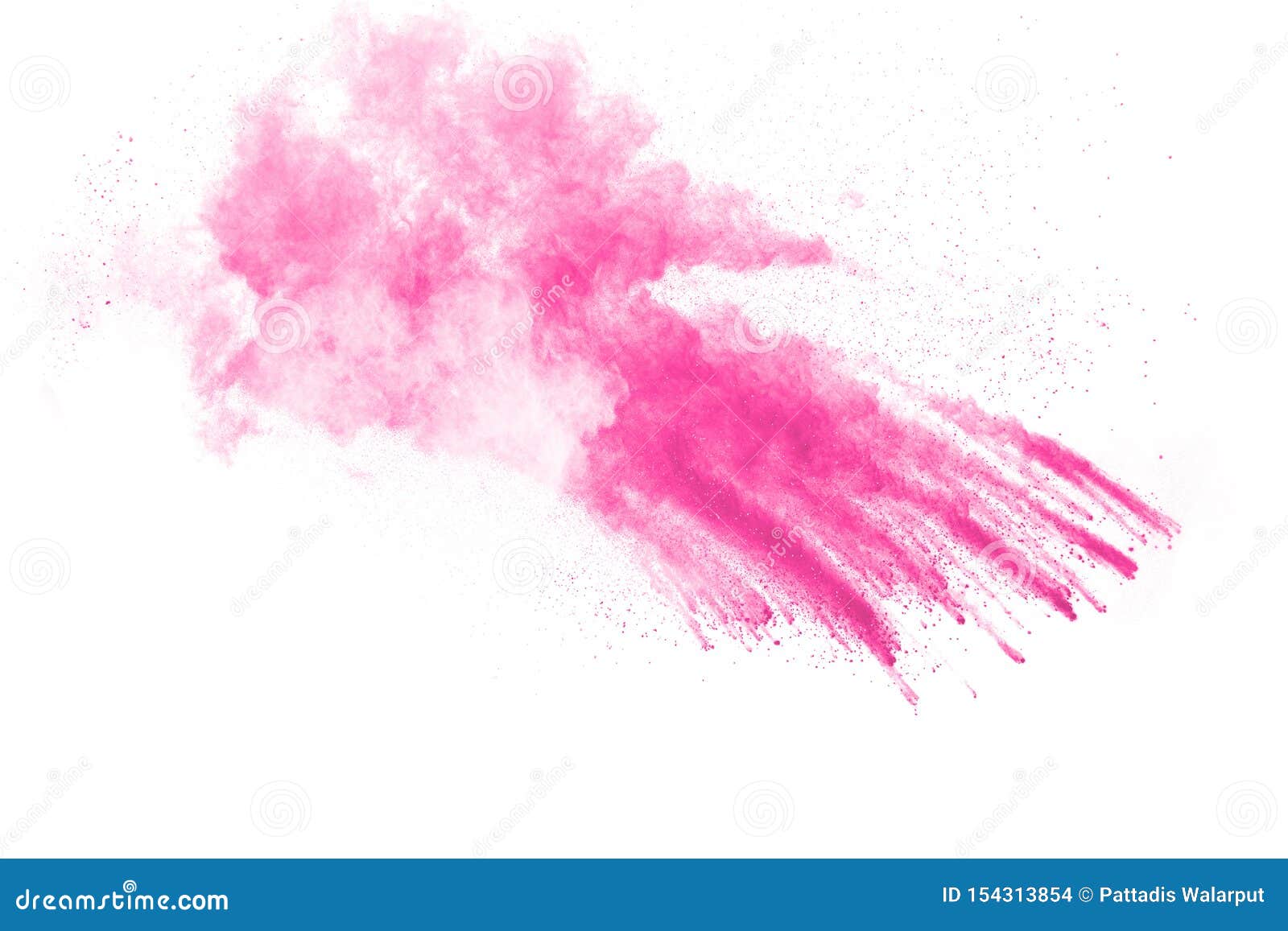 Pink Powder Explosion on White Background. Pink Dust Splash Cloud Stock ...