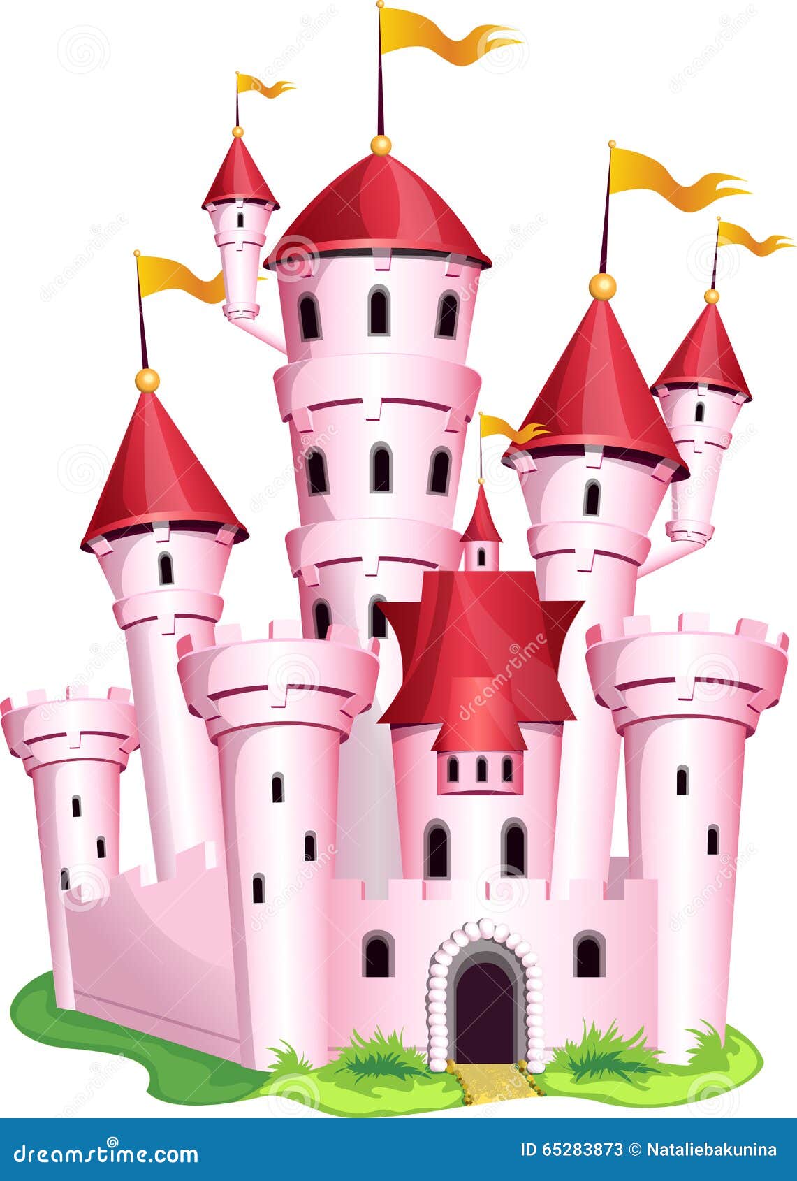 Download Pink princess castle. stock vector. Illustration of ...