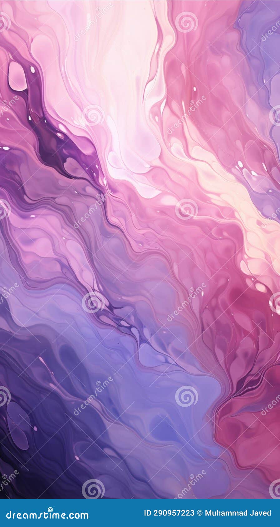 Pink and Purple Marble Vector Pattern with Gradient Accents Stock