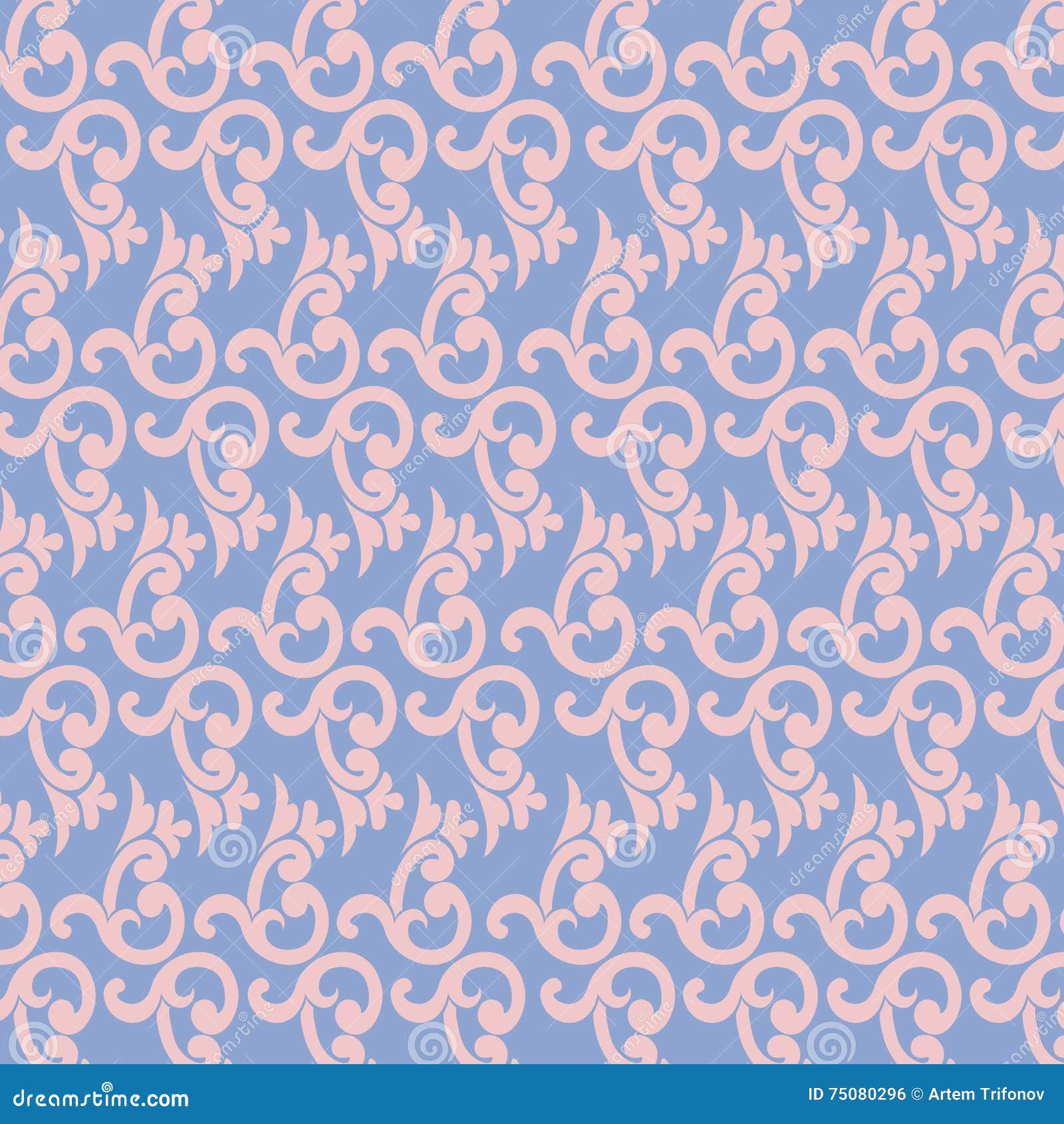 Pink and Purple Ornament Monogram Wallpaper Seamless Pattern Stock Vector -  Illustration of carpet, ornamental: 75080296