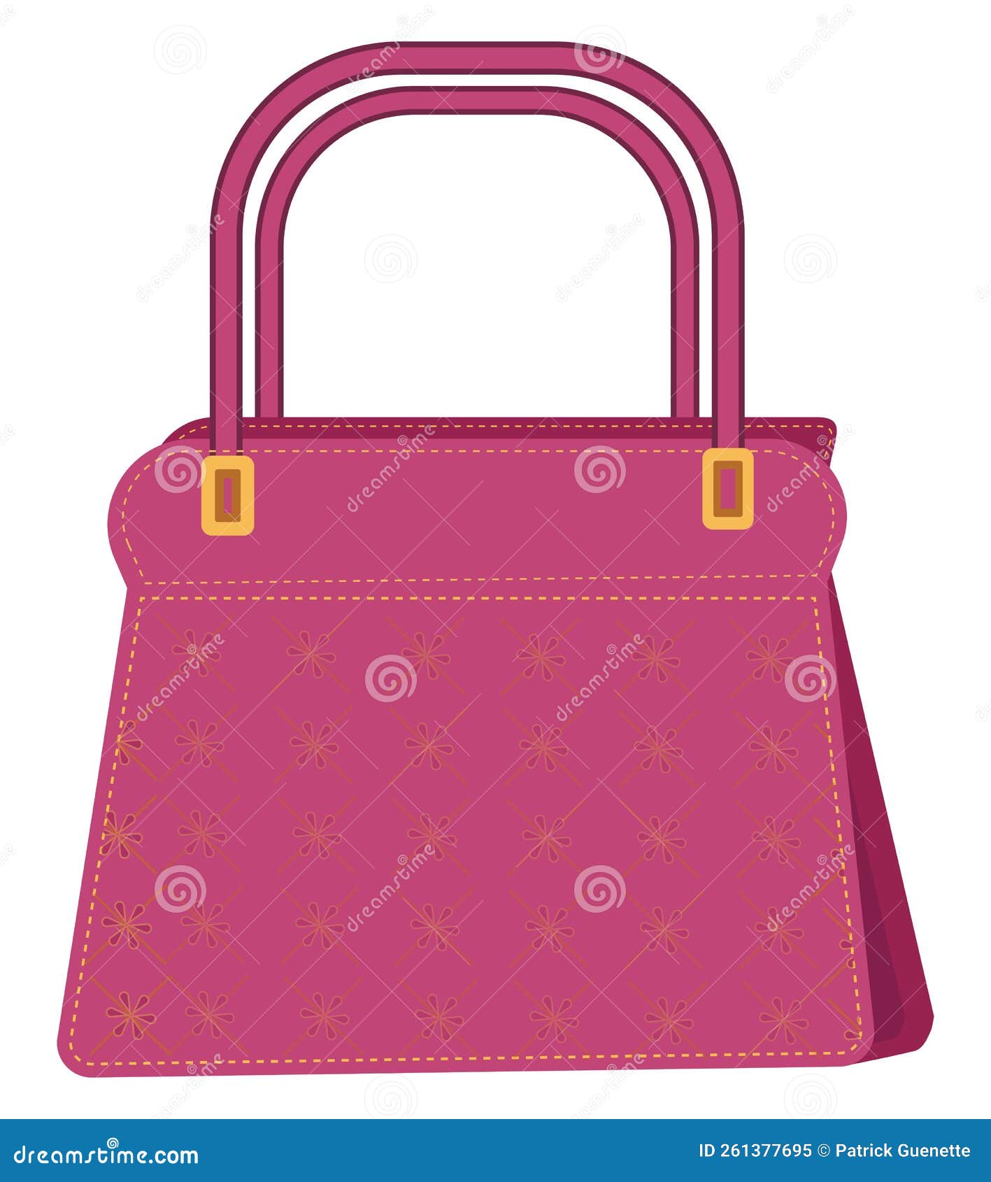 Pink purse, icon stock vector. Illustration of modern 261377695