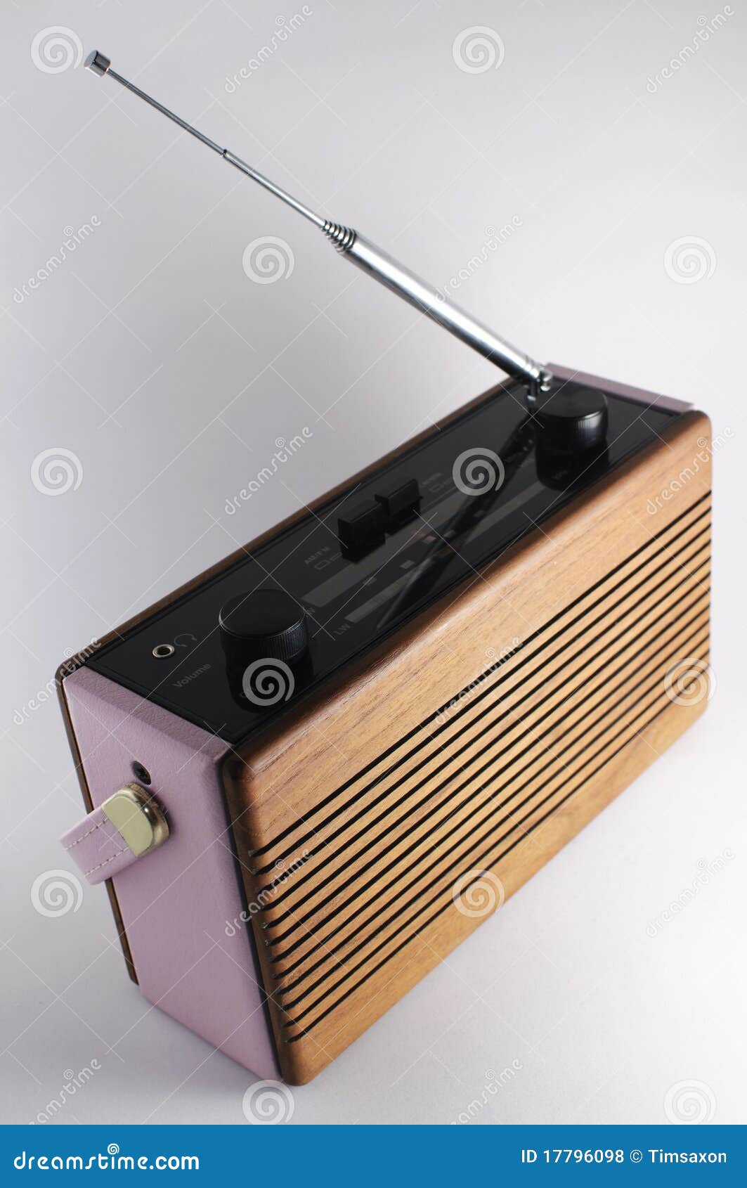 Pink Radio stock photo. Image of analogue, clock, leather 17796098