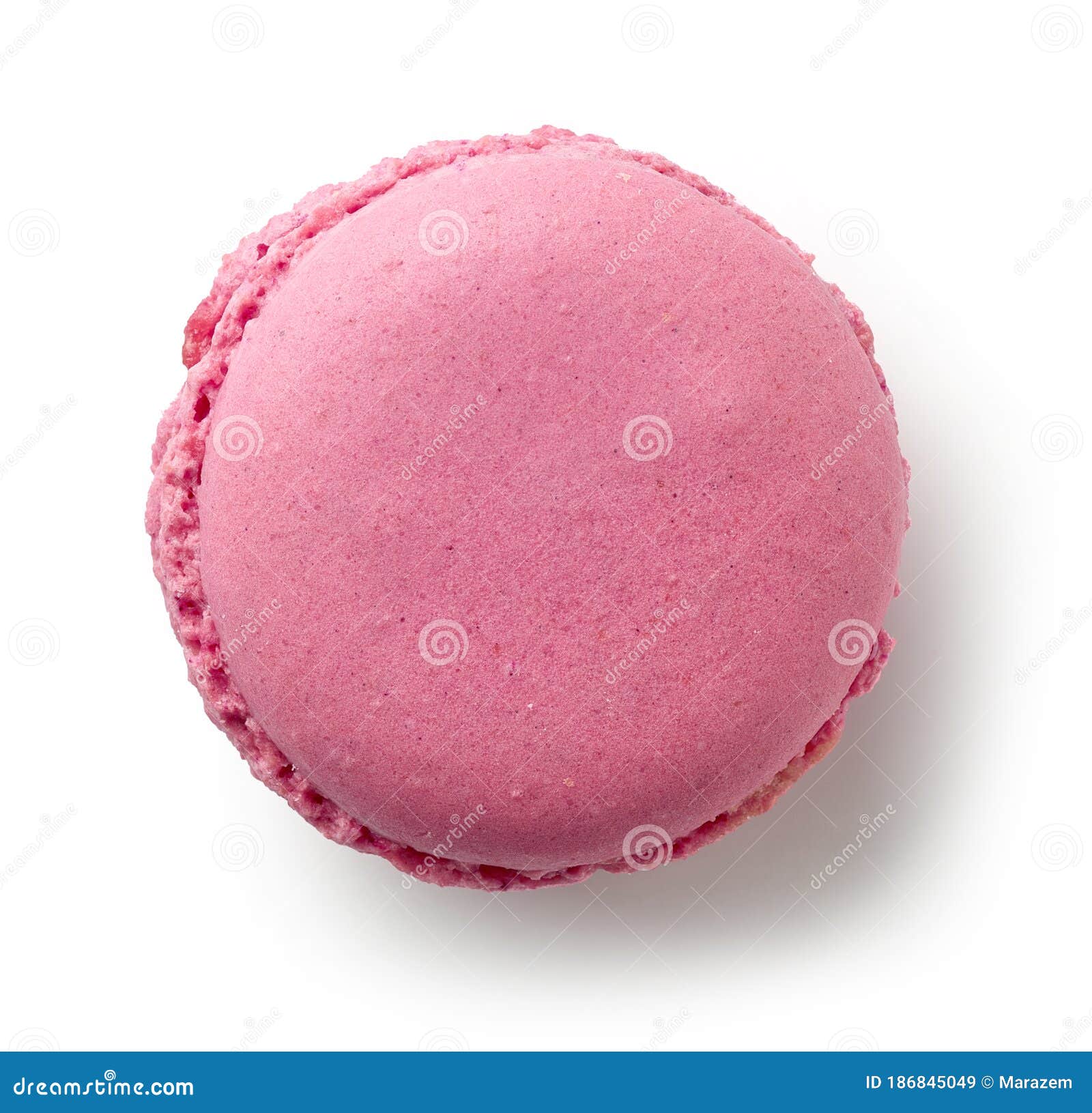 Pink raspberry macaroon stock image. Image of french - 186845049