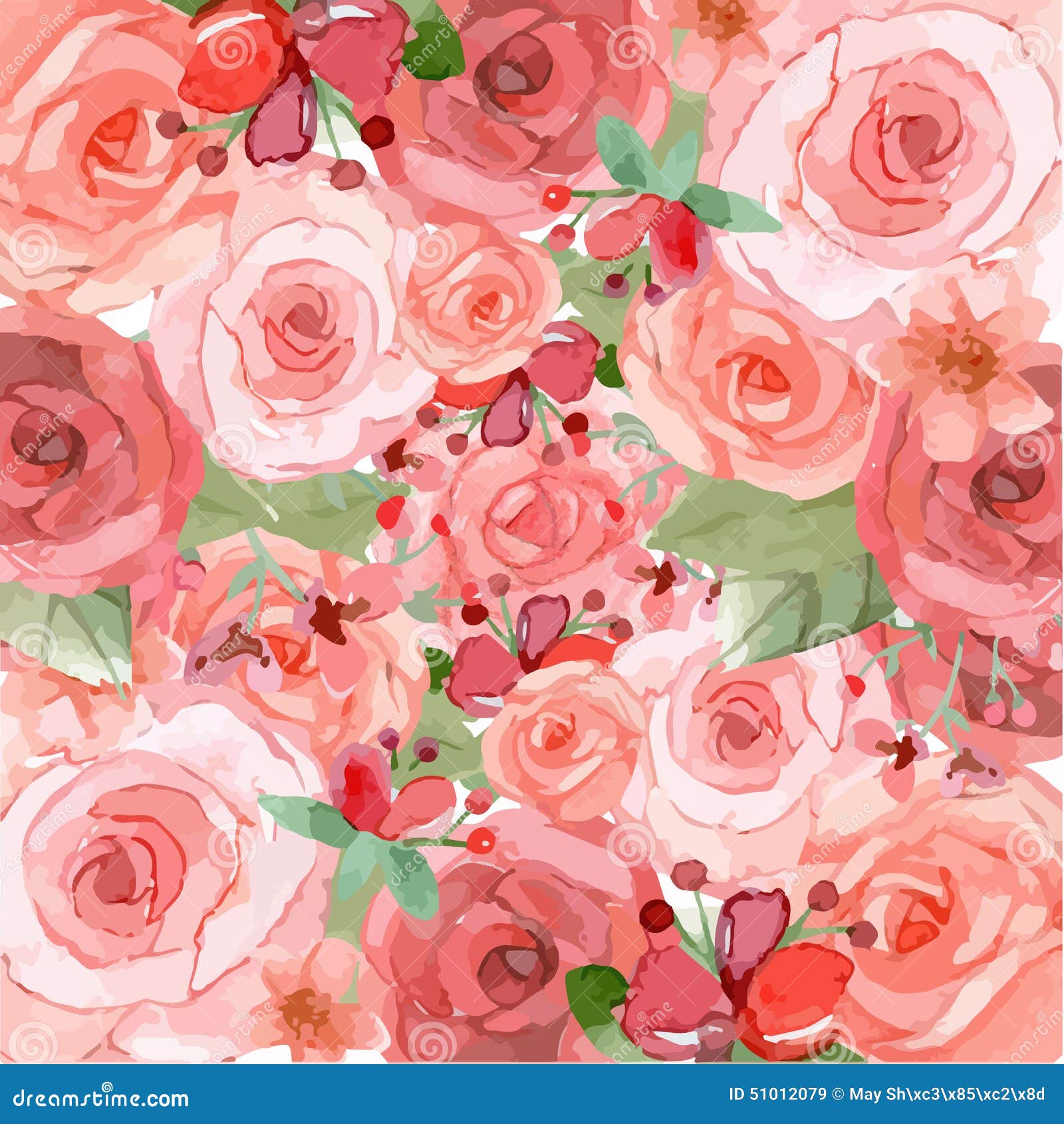 Pink and Red Flowers Background Stock Vector Illustration of flower