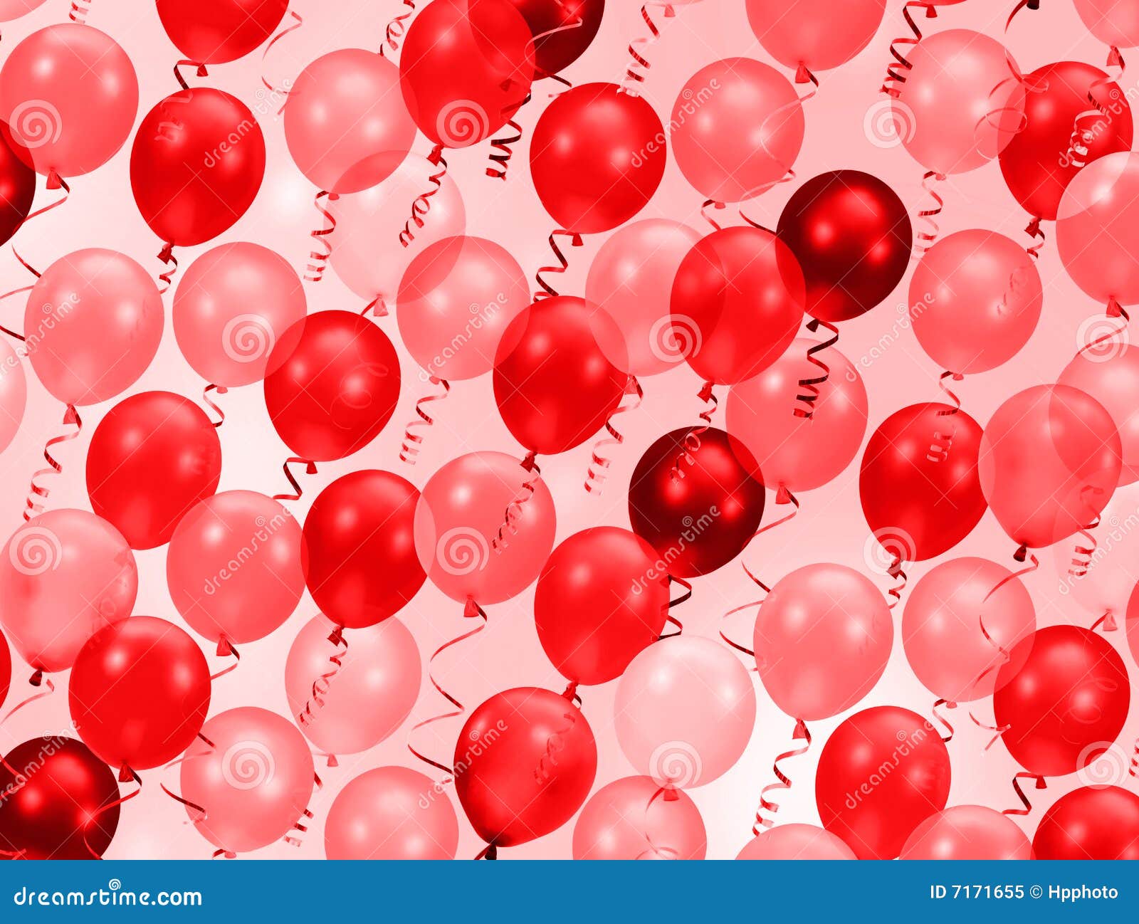 Pink And Red Party Balloons  Stock Illustration 