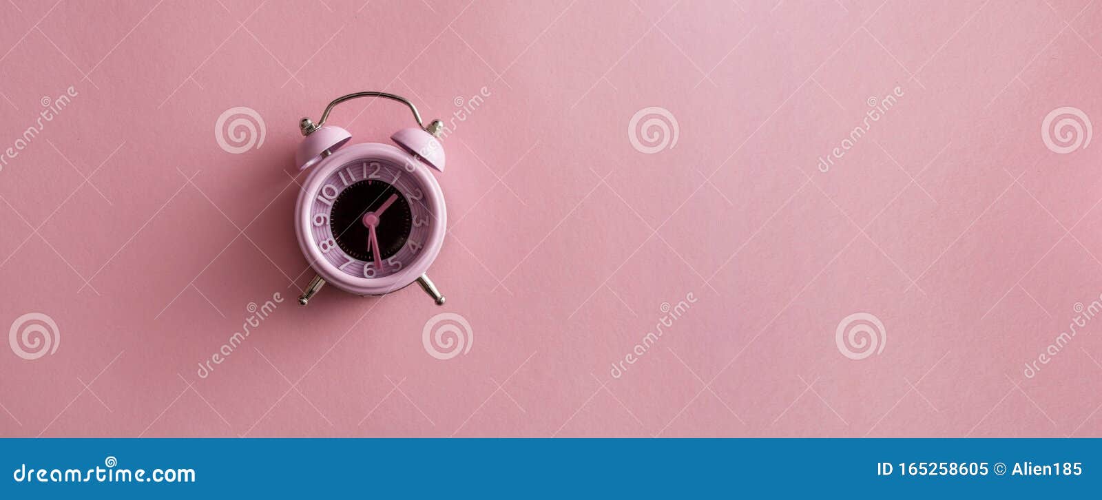 Pink retro alarm clock stock image. Image of design 165258605