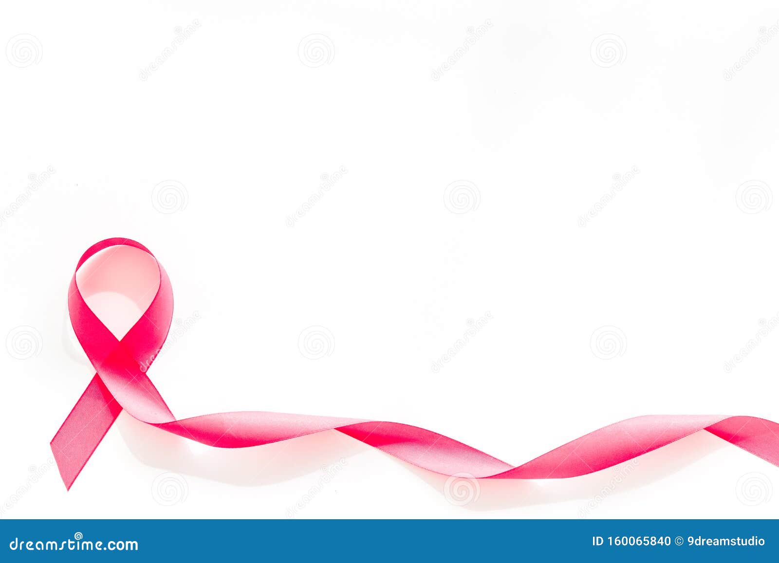 Light Pink Ribbon White Background Copy Stock Photo 2350567259