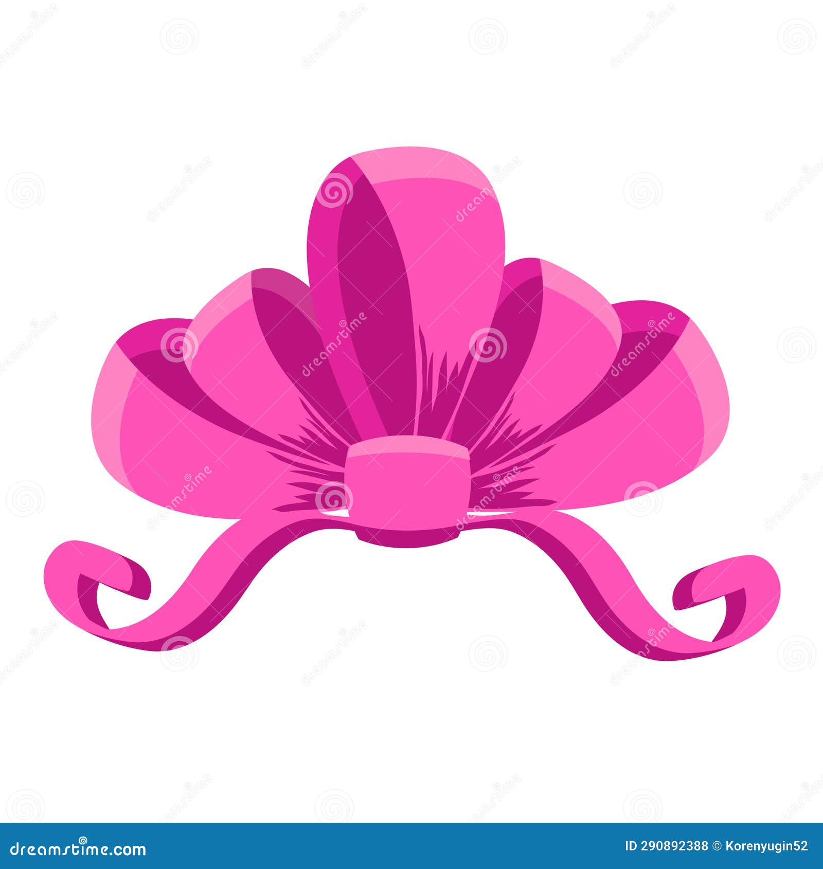 Pink ribbon bow art design stock illustration. Illustration of birthday