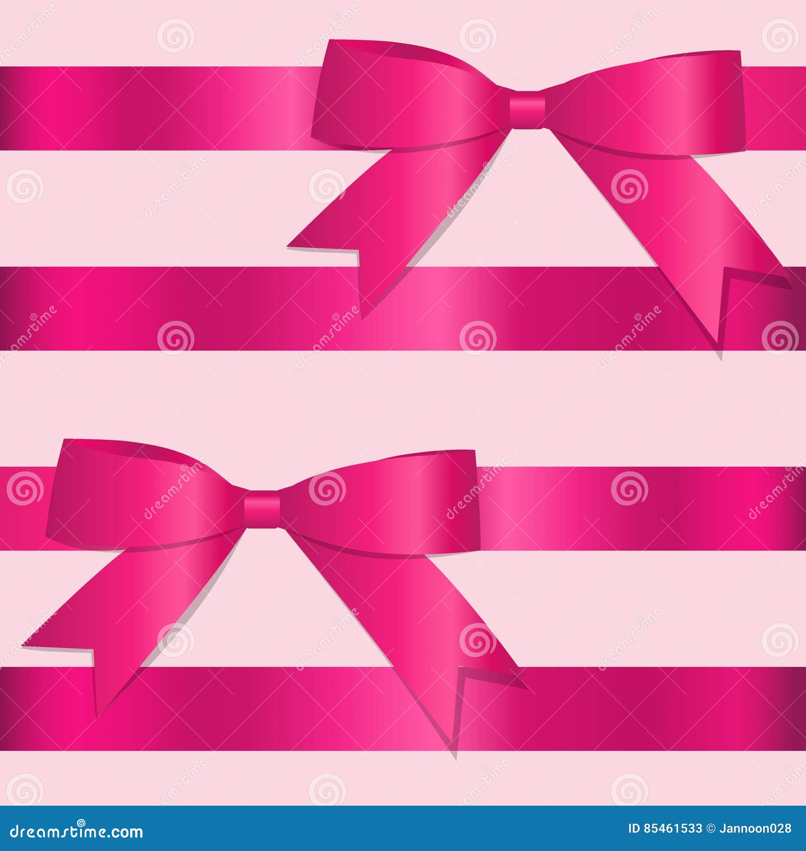 Pink Ribbon with Bow. Vector Illustration Stock Vector Illustration