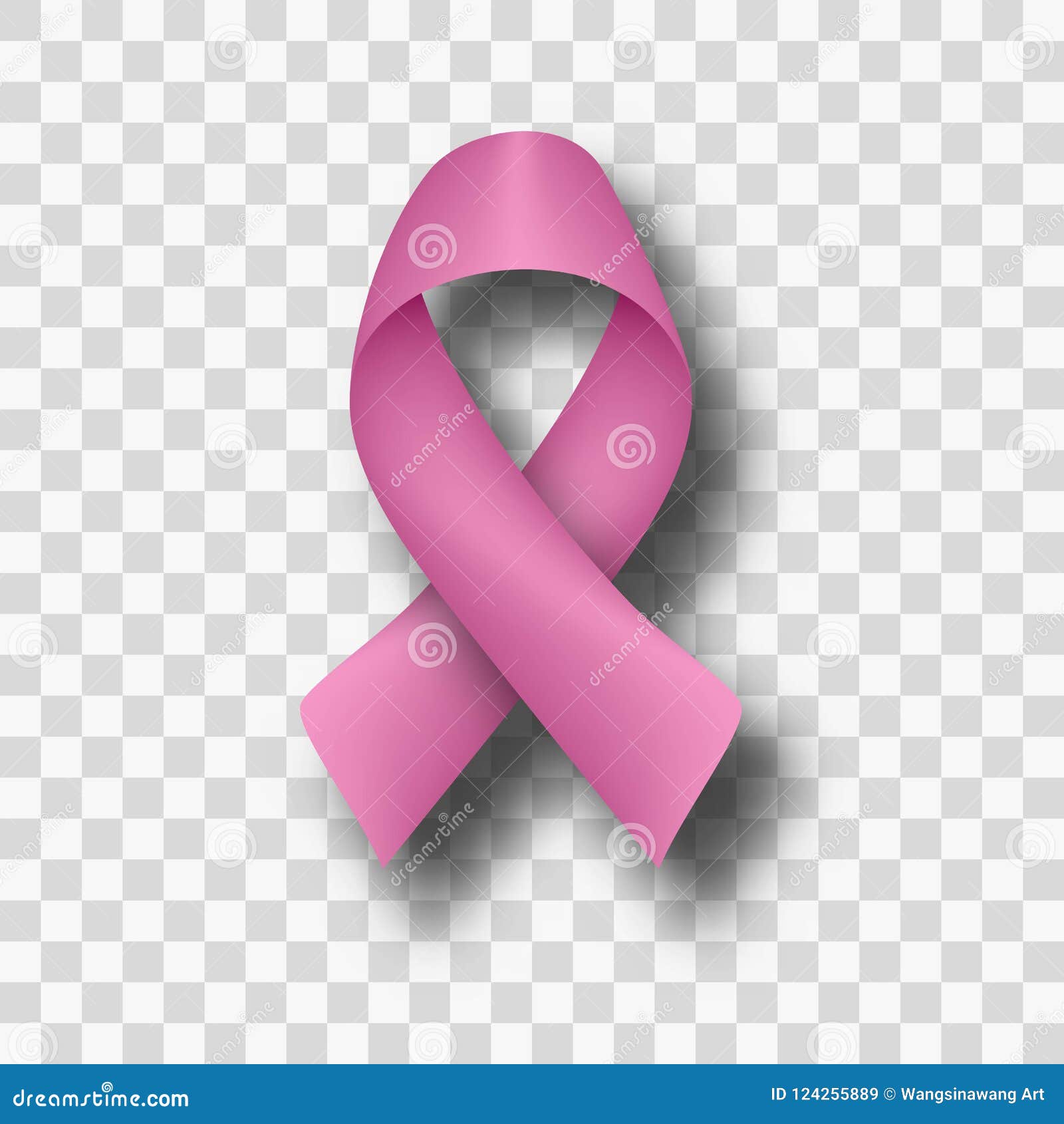 pink ribbon breast cancer awareness symbol on - Stock