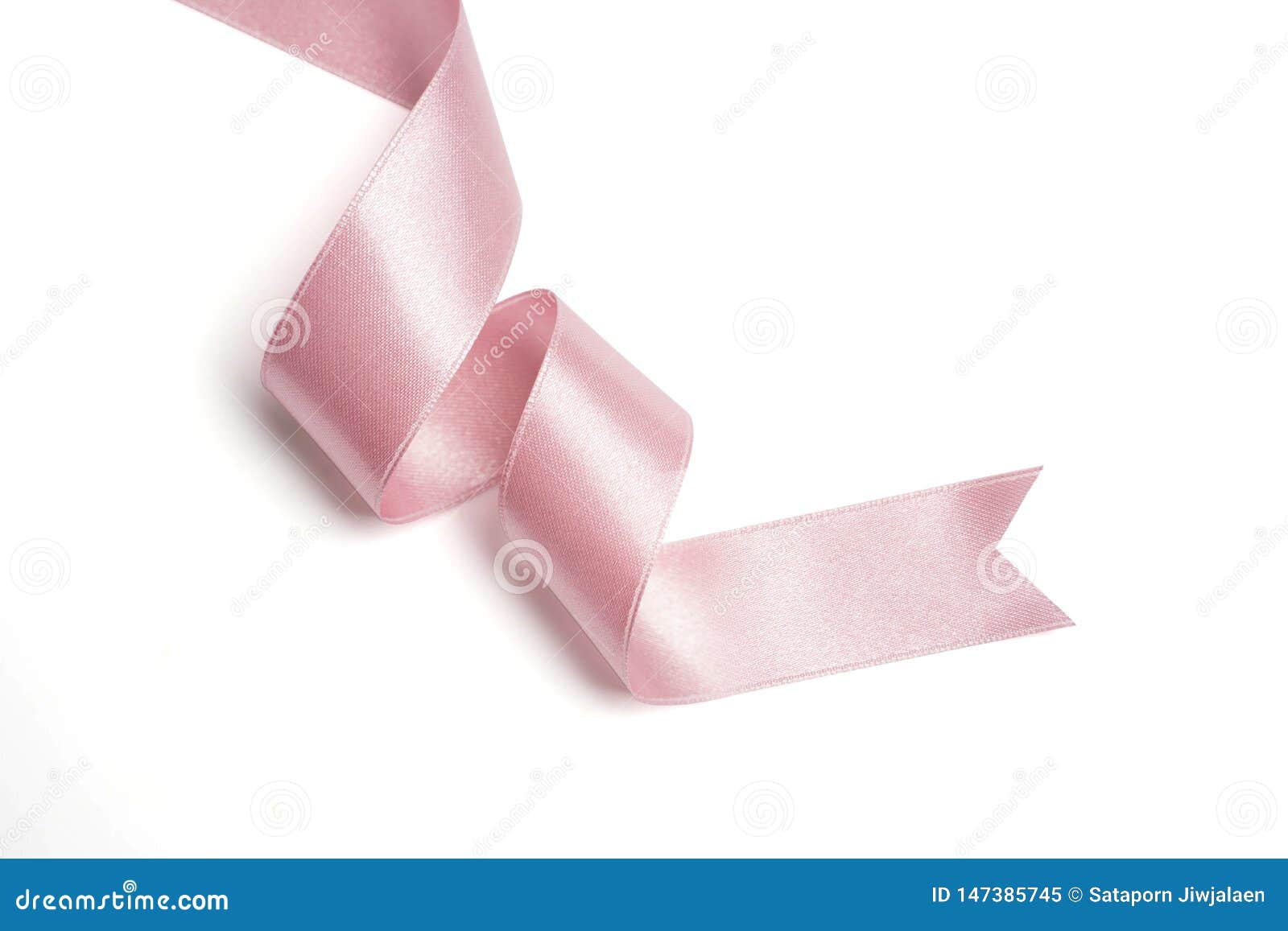 Pink Ribbon in Roll on White Stock Image Image of ribbon, roll 147385745