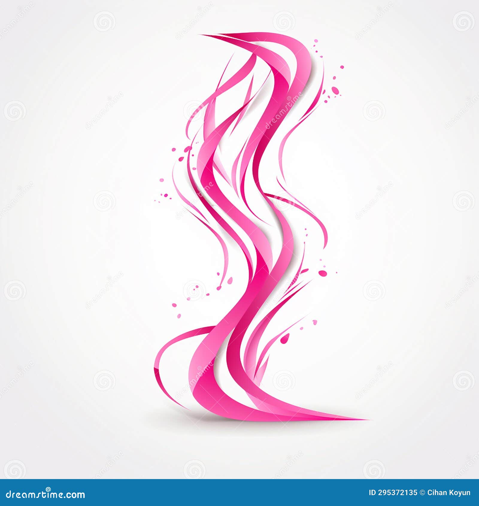 pink ribbon on white background high resolution and royaltyfree