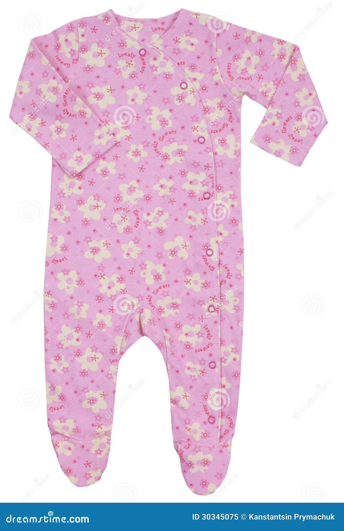 Pink Romper with a Flower Pattern Stock Image - Image of clothes ...