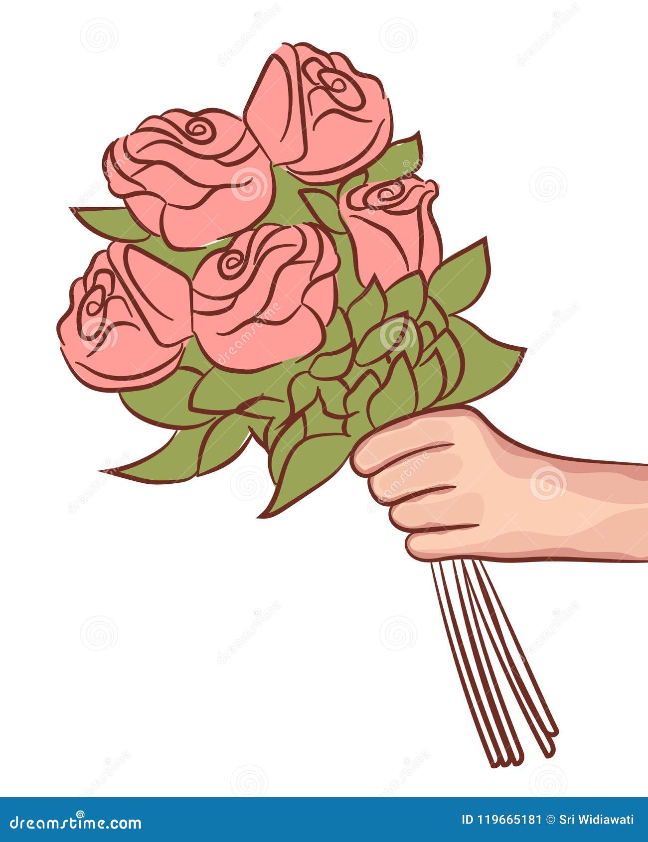 Featured image of post Hand Holding Bouquet Of Flowers Drawing Engraved hand drawn illustrations of ornate peonies