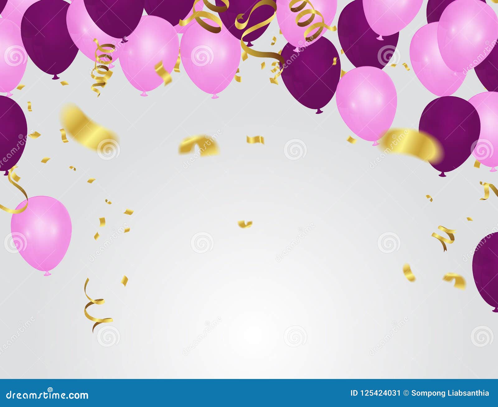 Những bóng bay vàng hồng và tím sắc màu trên nền hồng trang trí sinh nhật, sẽ khiến cho bữa tiệc sinh nhật của bạn đẹp đến từng chi tiết. Hãy cùng đến với hình ảnh này để được ngắm nhìn một bữa tiệc sinh nhật lung linh và lộng lẫy như trong mơ.