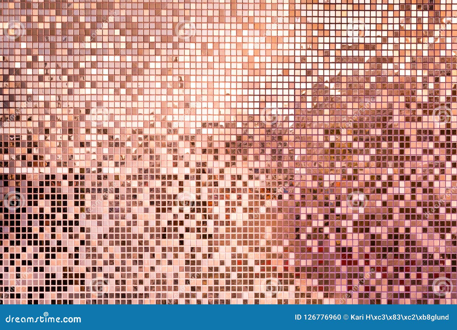 pink rose gold square mosaic tiles for background