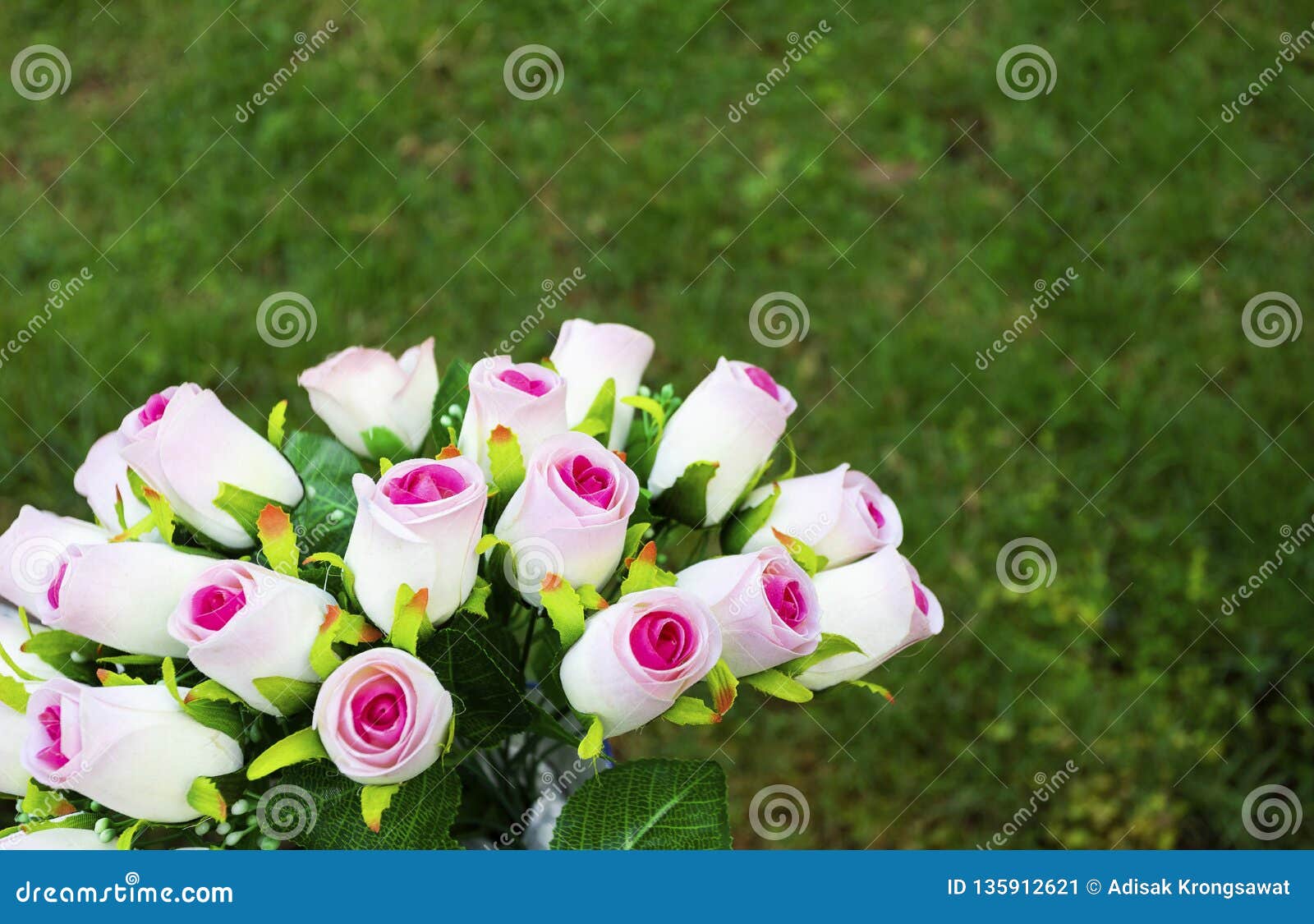 Pink Roses Artificial Flowers in Vase Stock Image Image of home
