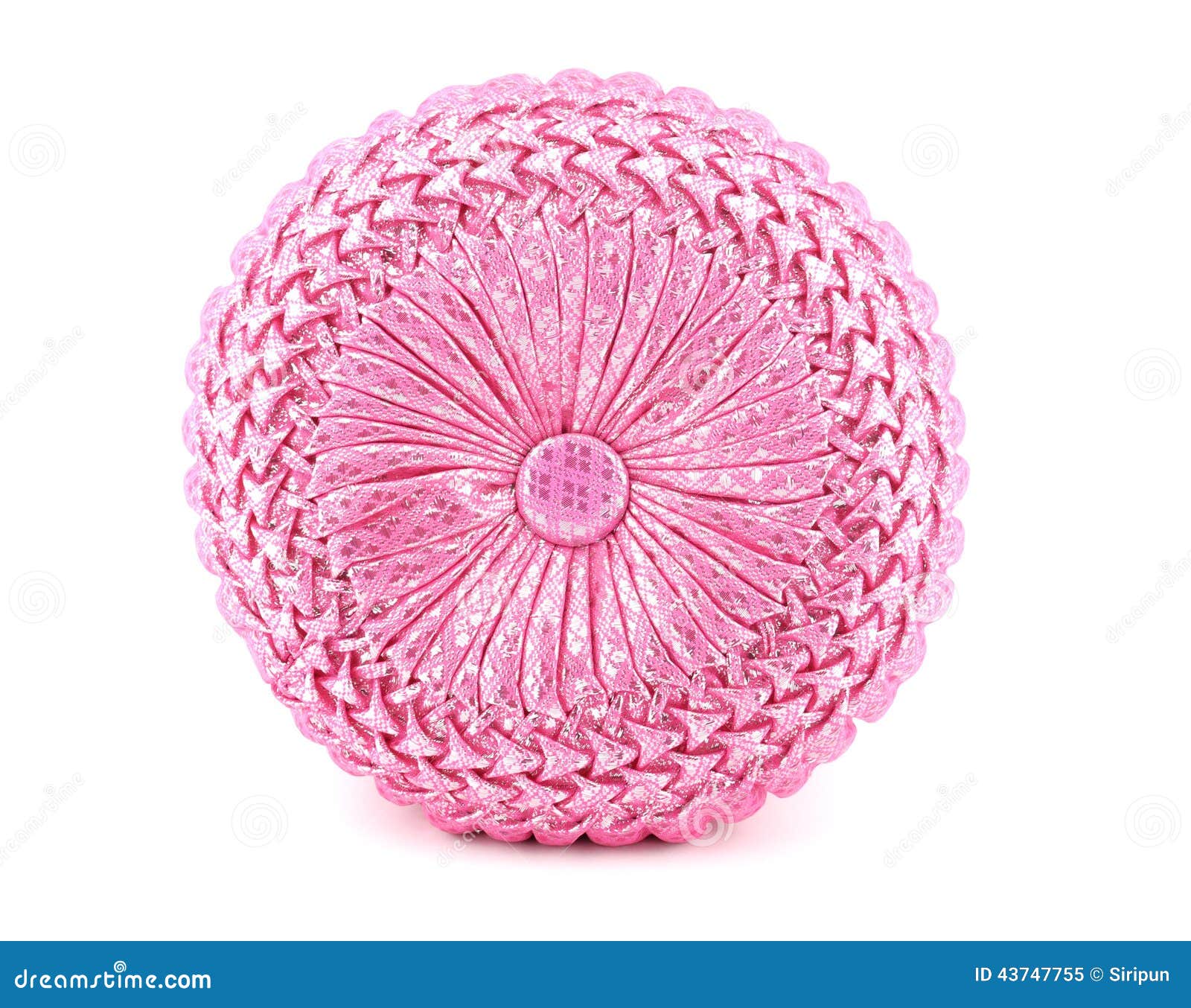 Pink Round Pillow stock image. Image of background, home 43747755