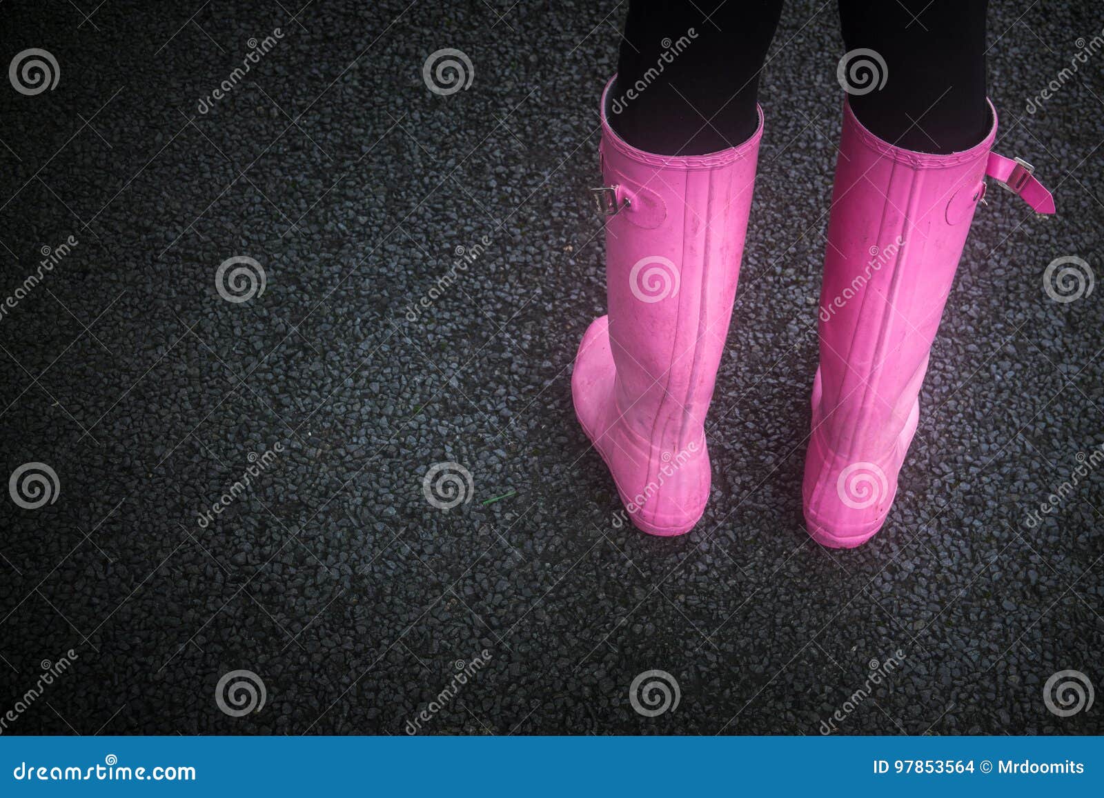 Pink Rubber Boots stock photo. Image of gray, boots, pink 97853564