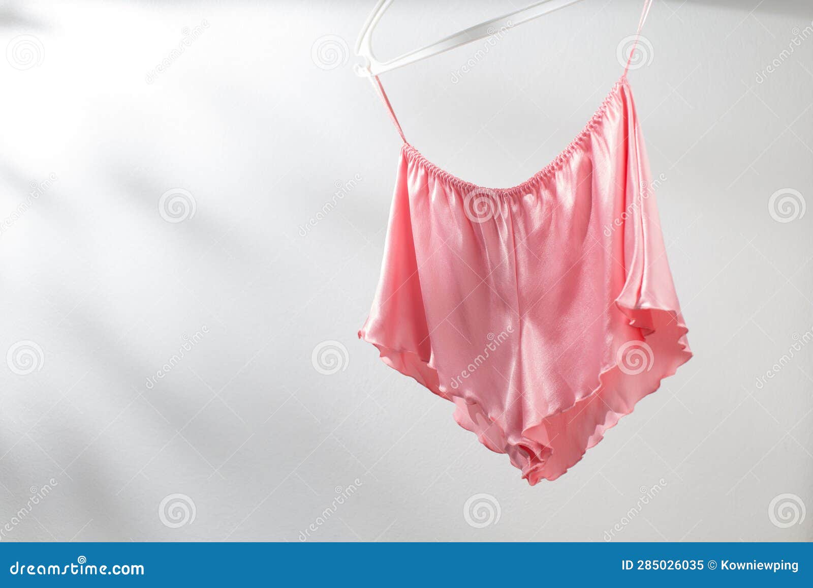 Pink Satin Women S Pajama Pants Stock Image - Image of shorts, copy ...