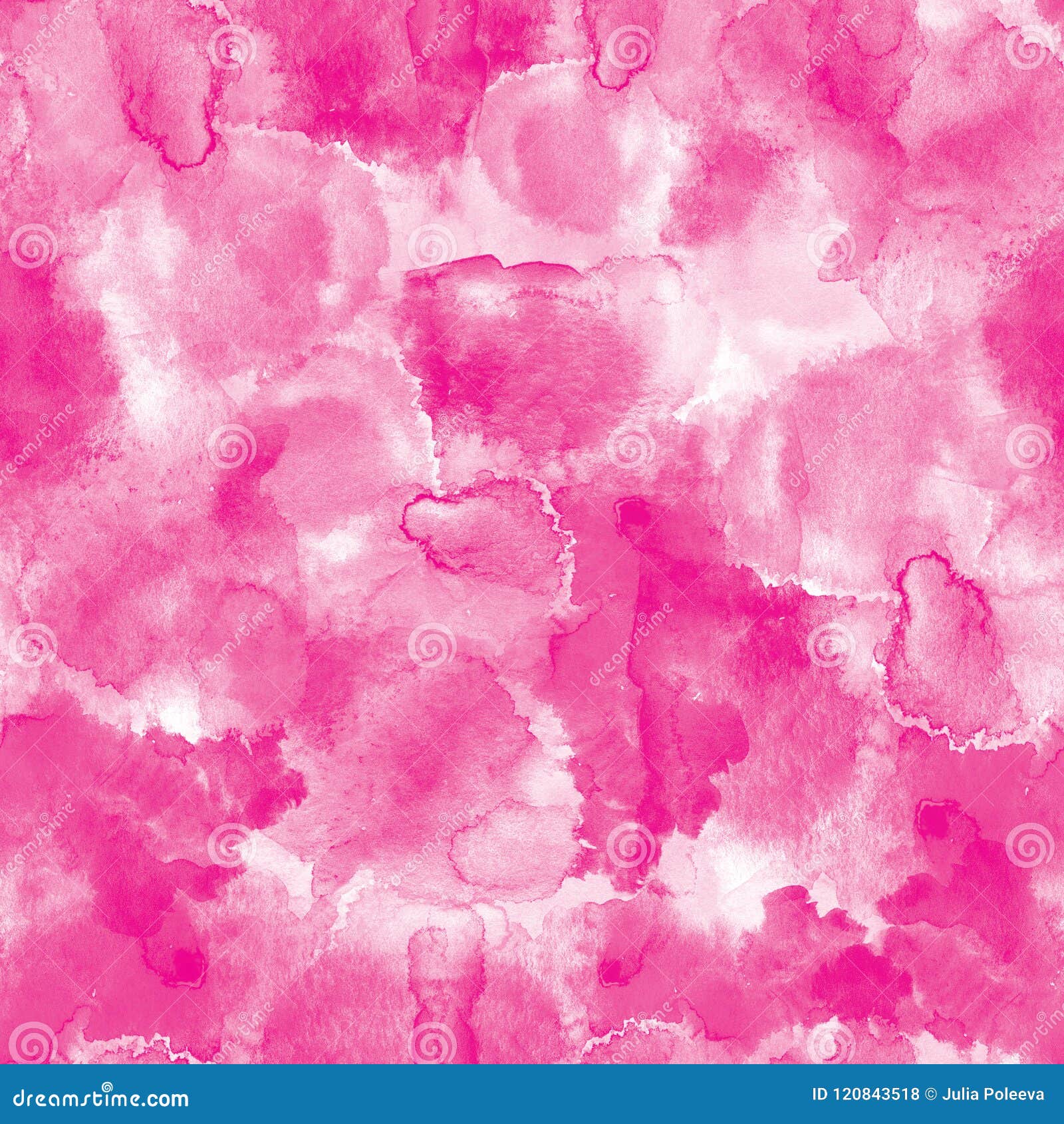 Pink Seamless Pattern Watercolor Blots on White Background Stock Photo ...