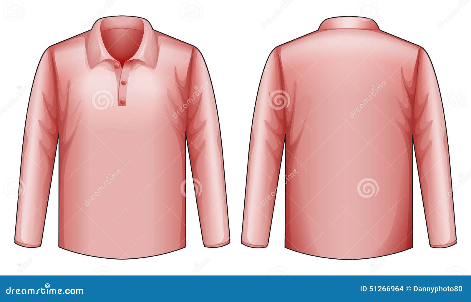 Pink shirt stock vector. Illustration of clothing, cartoon - 51266964