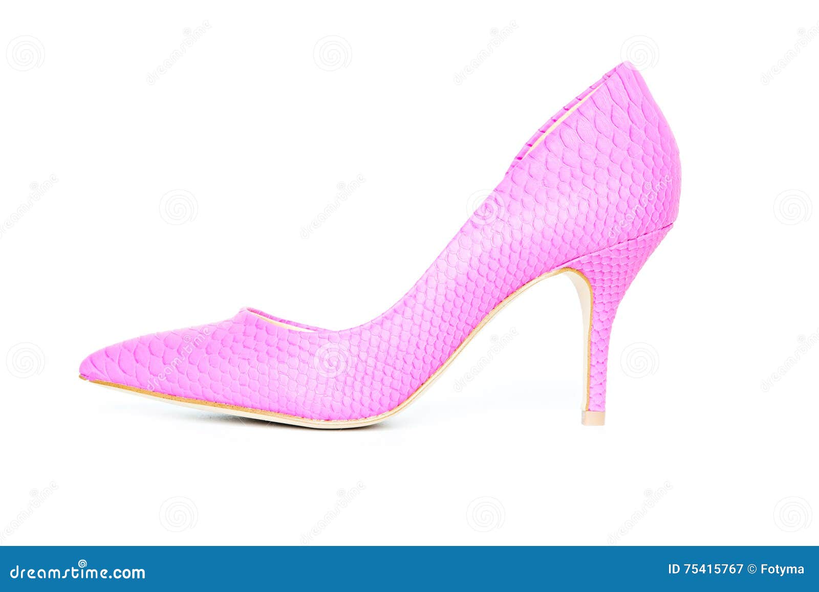 Pink shoe high heel stock image. Image of high, beauty 75415767