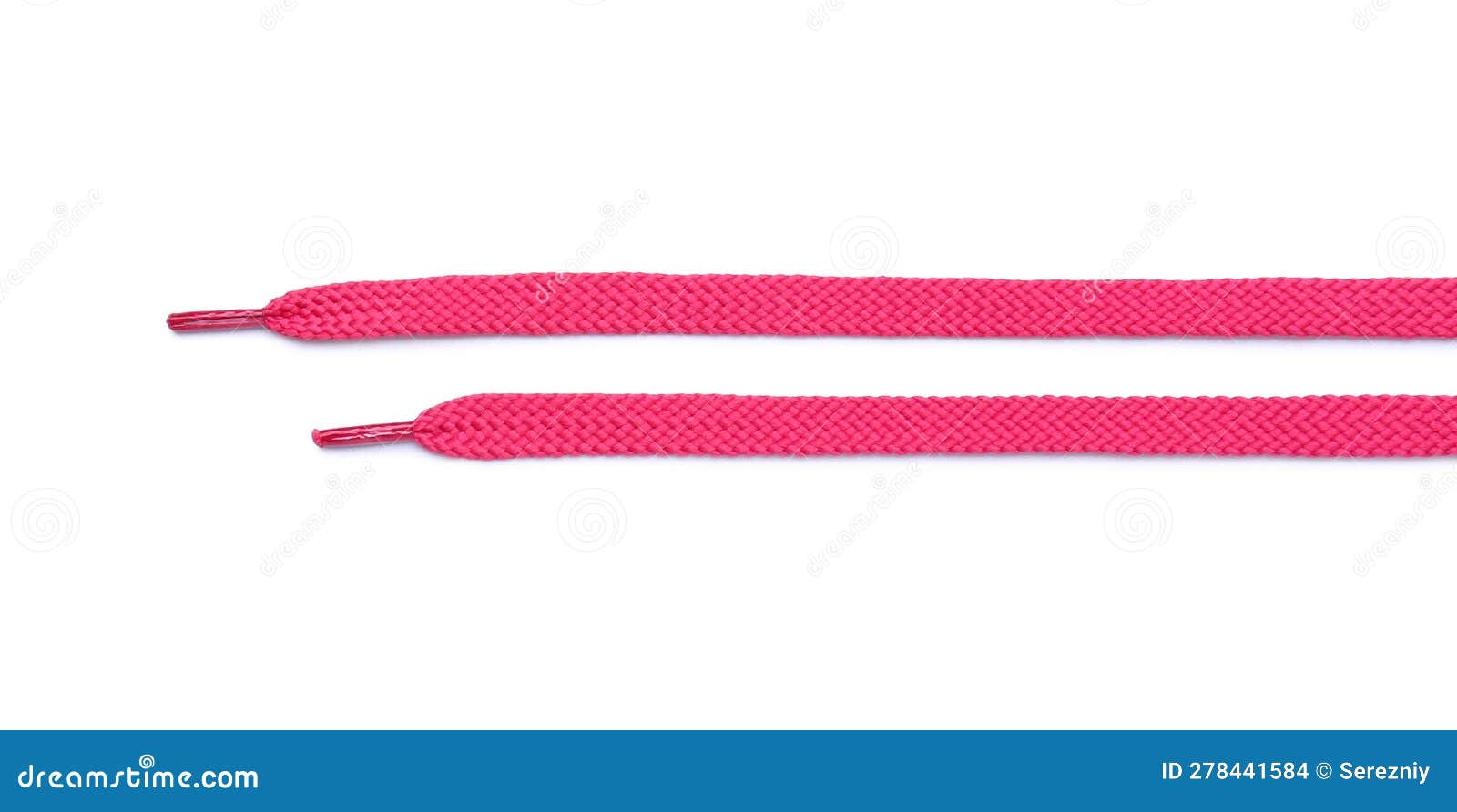 Pink Shoe Laces Isolated on White Background Stock Photo - Image of ...