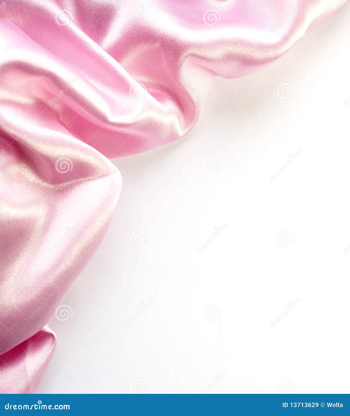 Pink Silk Border On White Royalty Free Stock Images - Image: 13713629