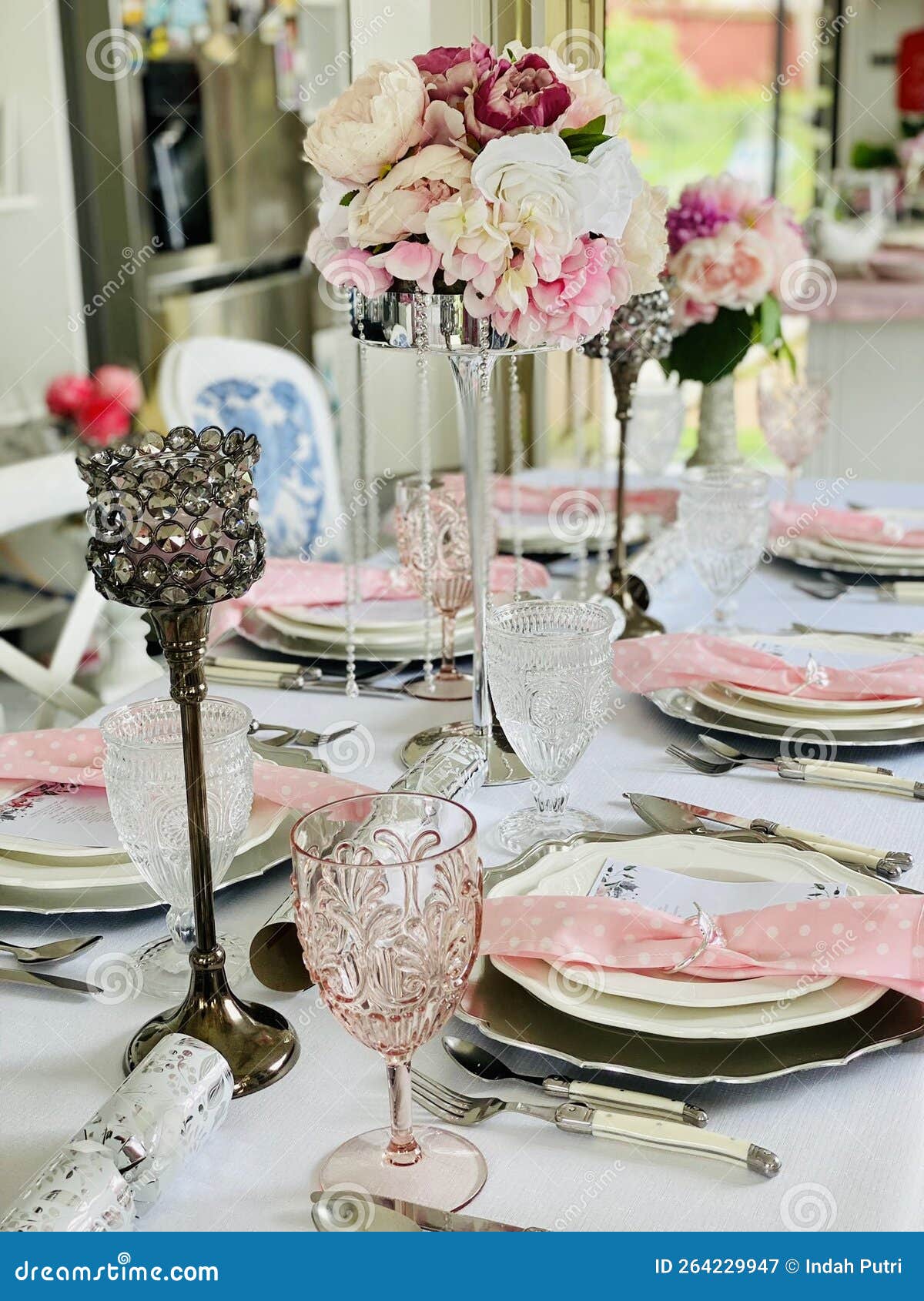 Pink and Silver Party Theme Idea Stock Image Image of purple