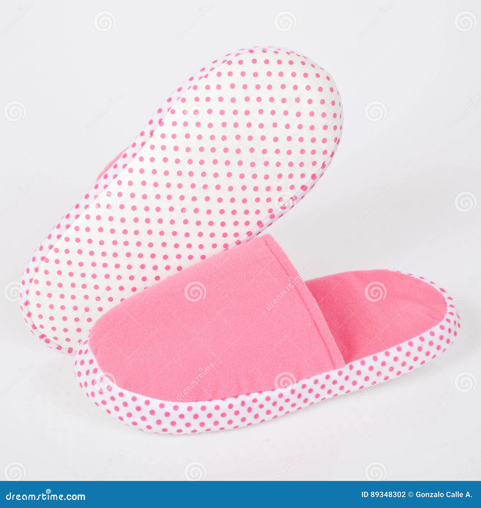 Pink slippers stock photo. Image of clothing, leisure - 89348302