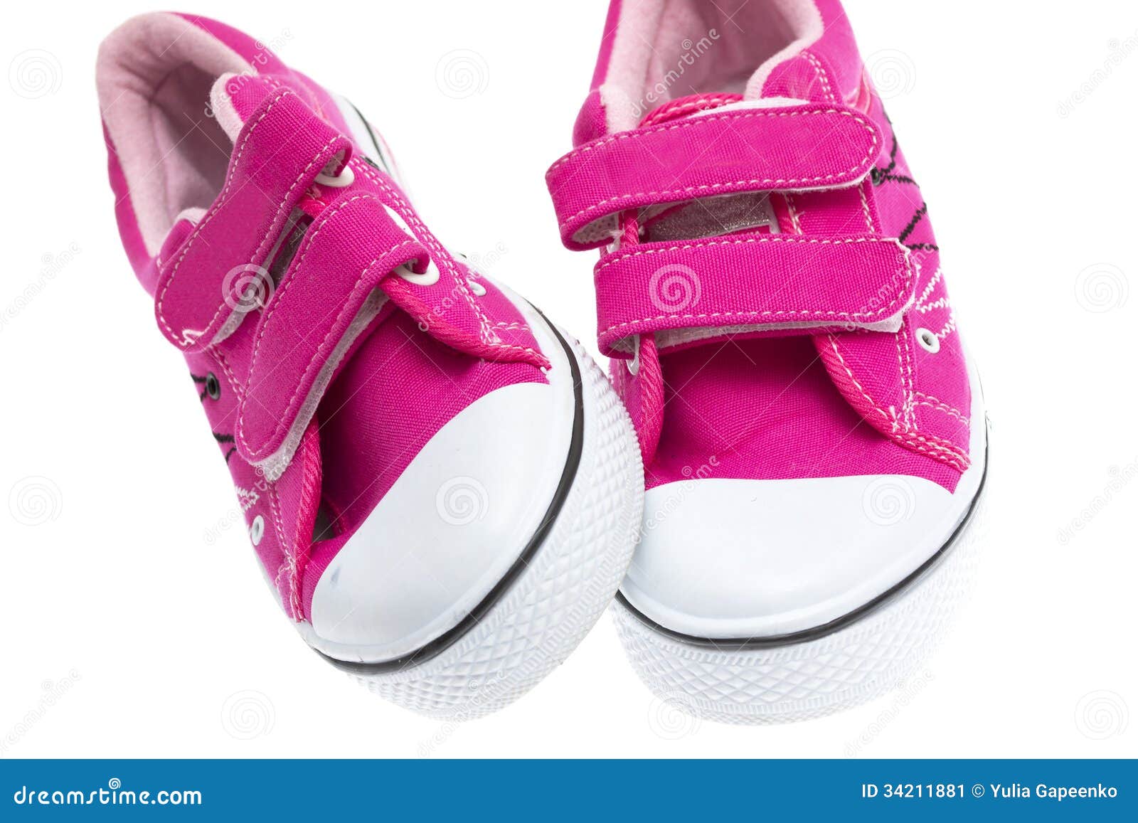 Pink Sneakers Isolated on White Background Stock Image - Image of pink ...
